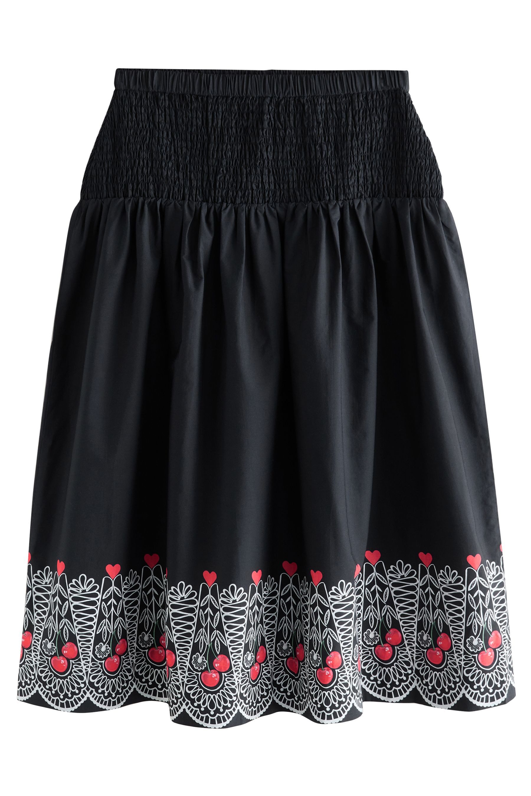 Cath Kidston Midirock Cath Kidston gesmokter Midirock aus Baumwolle (1-tlg)