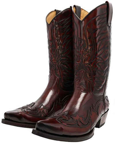 Sendra Boots 3241 CUERVO Rot Cowboystiefel Rahmengenähte Lederstiefel