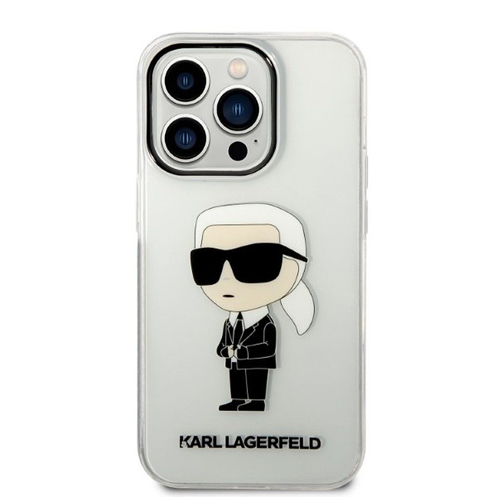 KARL LAGERFELD Handyhülle Schutzhülle Smartphonehülle Designerhülle 6,1 Zoll, Ikonik-Motiv, IMD-Technik, kratzfest