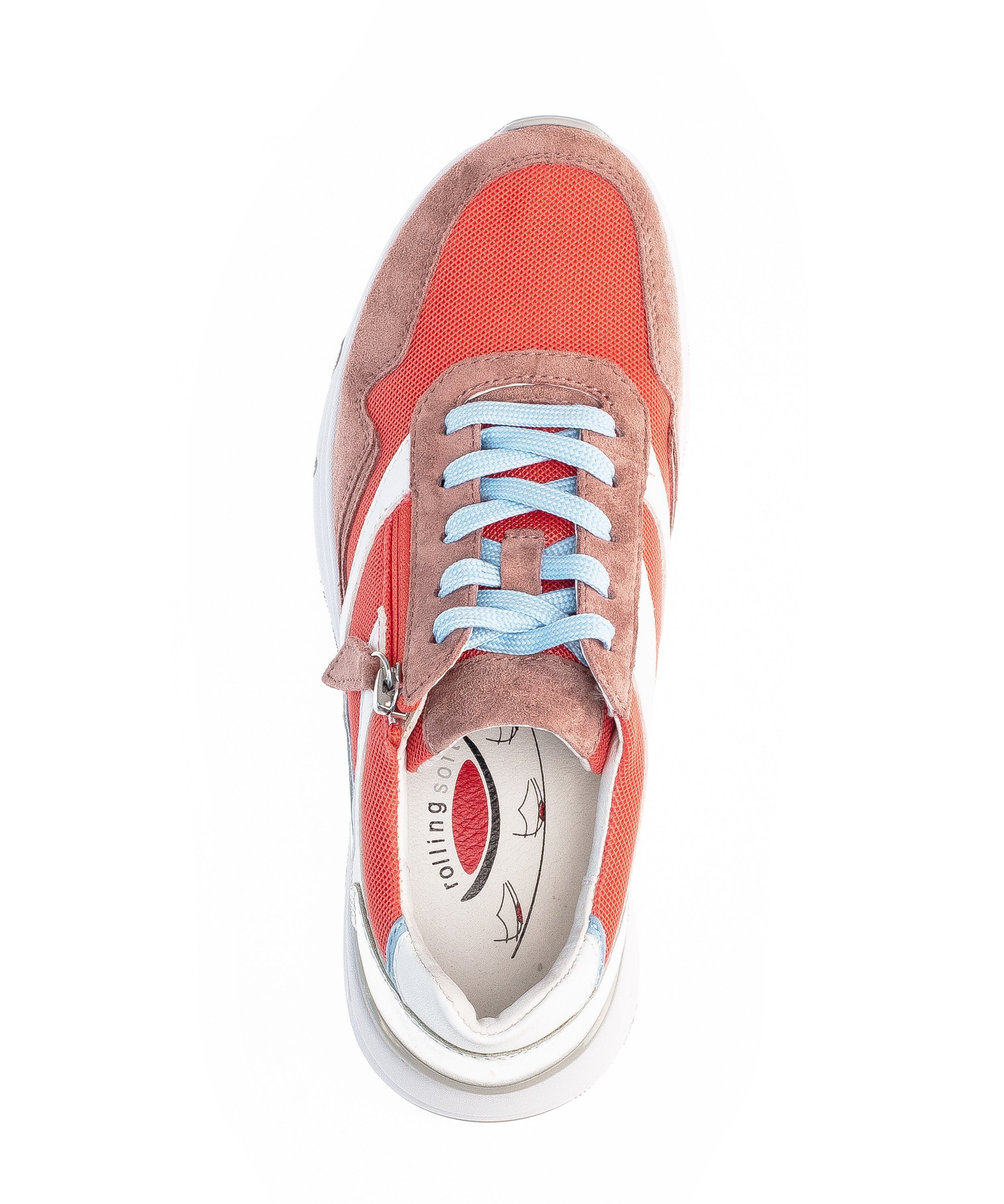 63) Rot Sneaker Comfort Gabor / (coral/hummer/sky