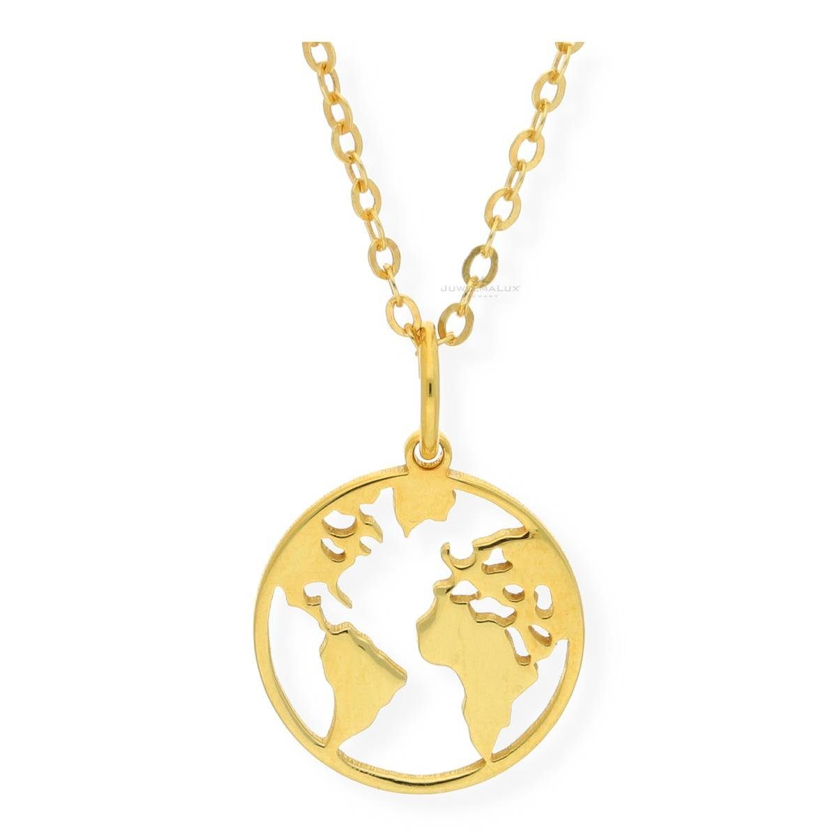 JuwelmaLux Kette mit Anhänger JuwelmaLux Welt Halskette 925/000 Sterling Silber vergoldet JL16-05-03 (1-tlg)