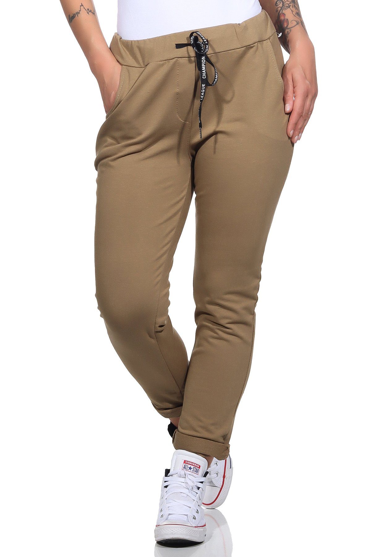 CLEO STYLE Jogginghose Jogginghose 20 Braun günstig online kaufen