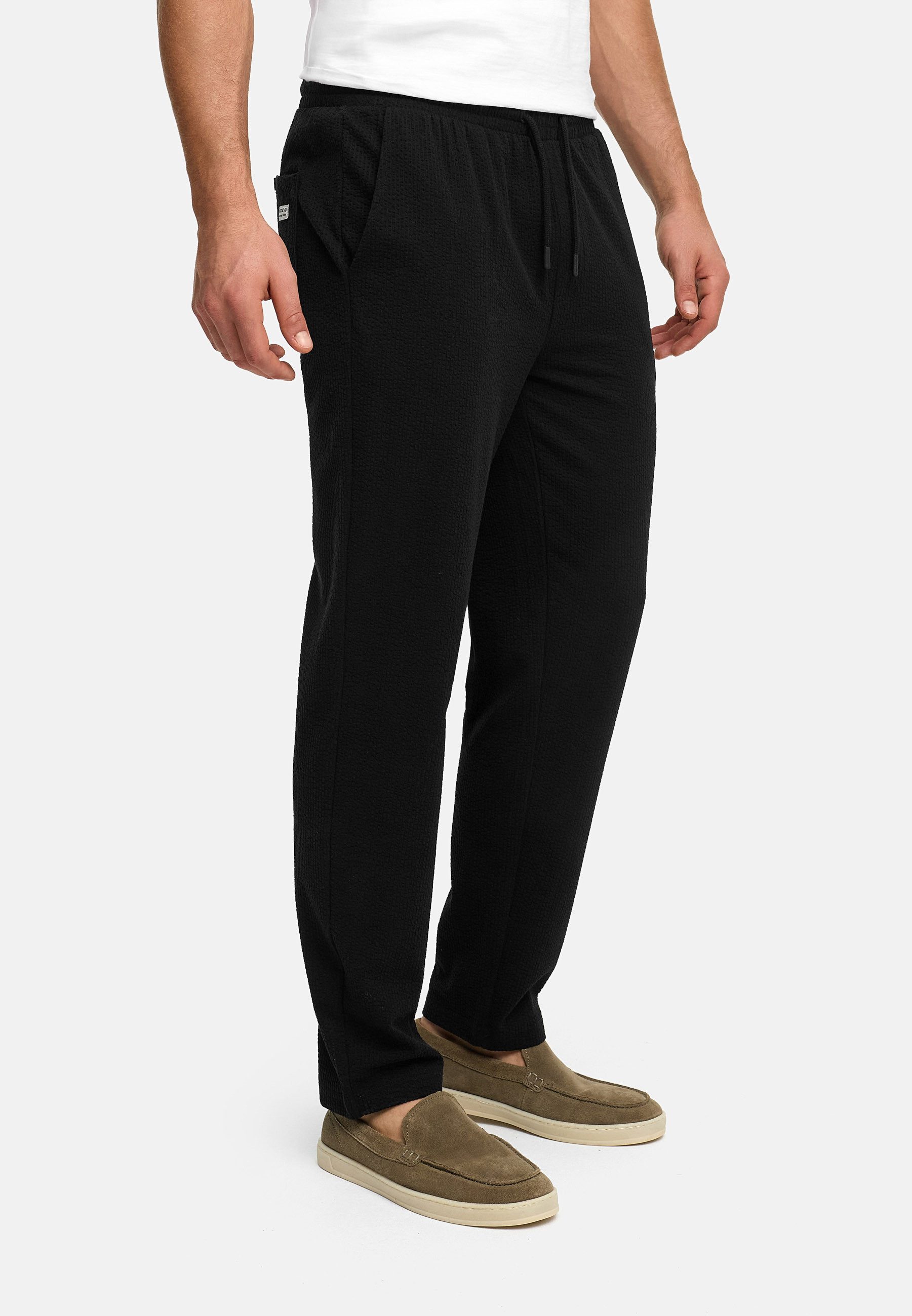 Indicode Chinohose Herren INNogo Strukturierte Chino Pant mit feiner Struktur, elastischem Bund und Tunnelzug