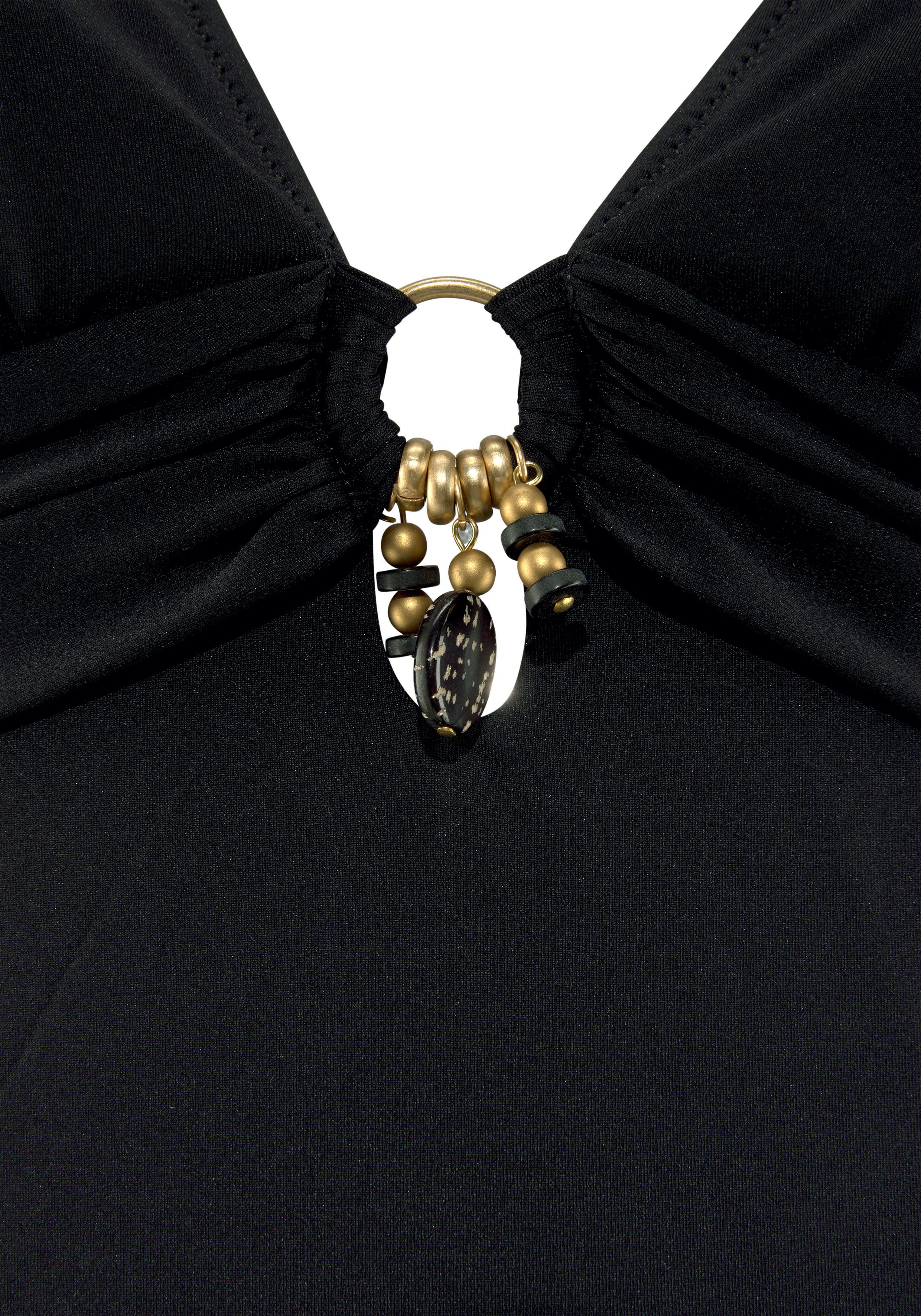 Bruno Banani Badeanzug mit gold-schwarzen Accessoires