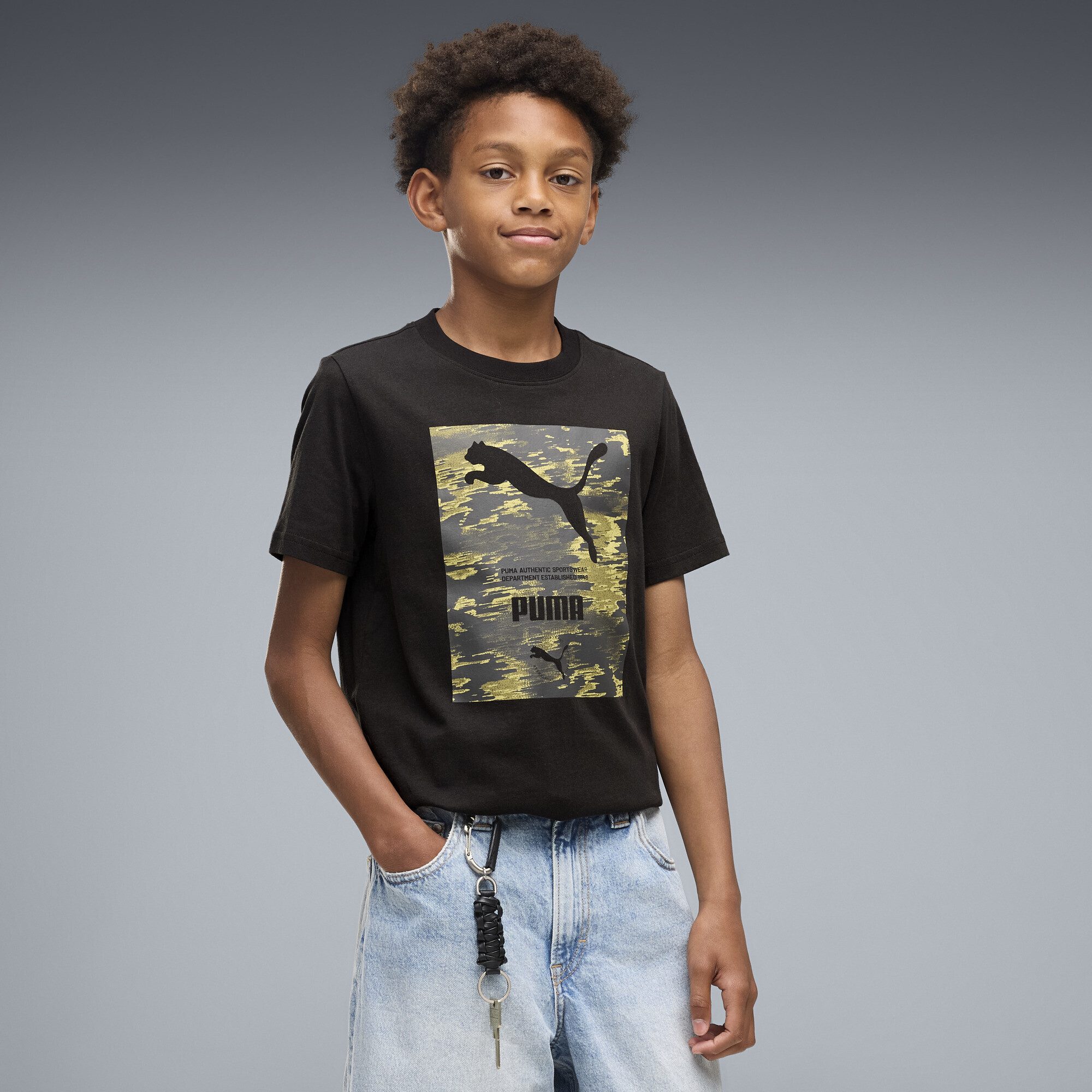 PUMA T-Shirt PUMA Sport Camo Graphic T-Shirt Jungen