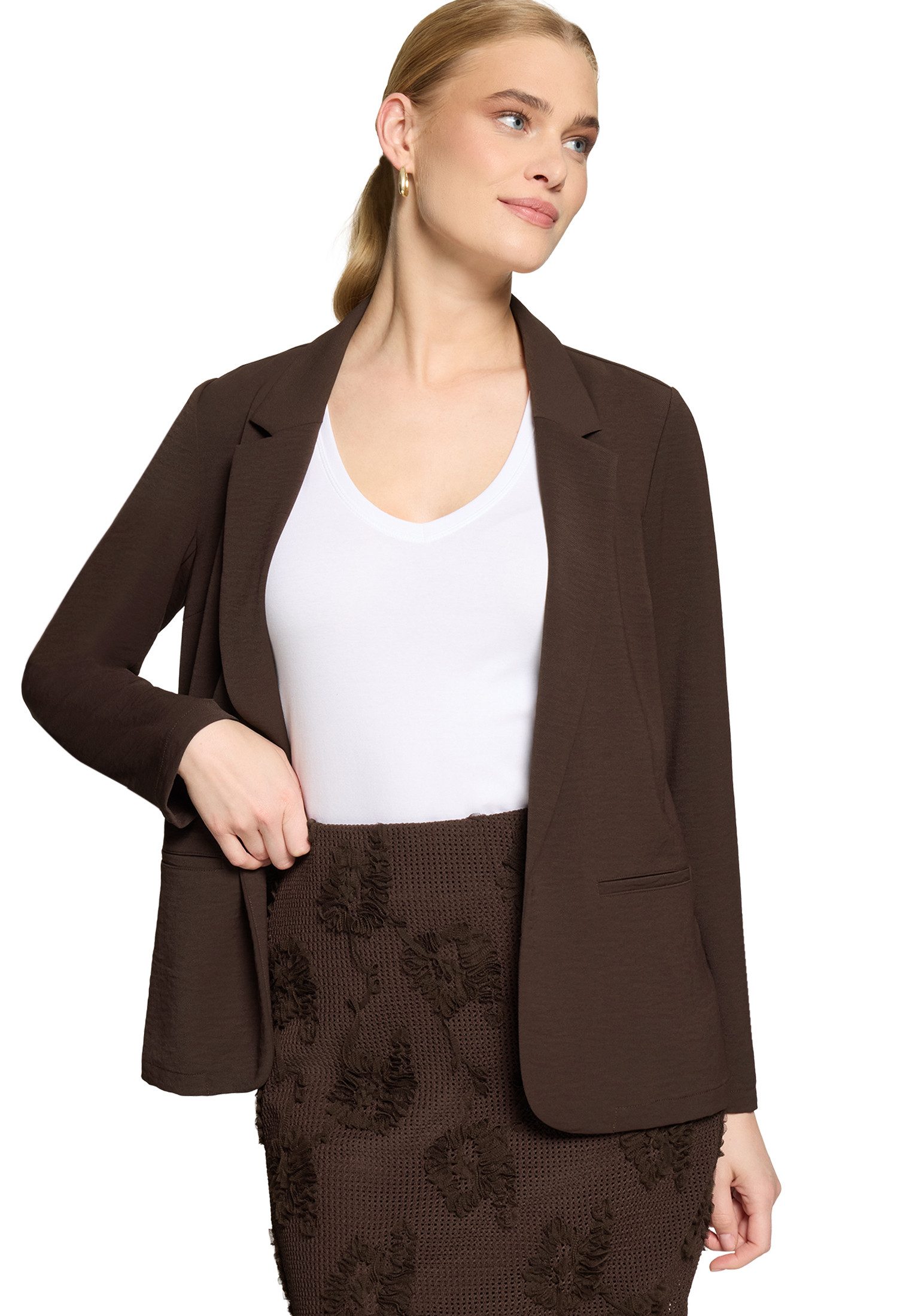 Zero Jackenblazer Damen gerader Schnitt Material