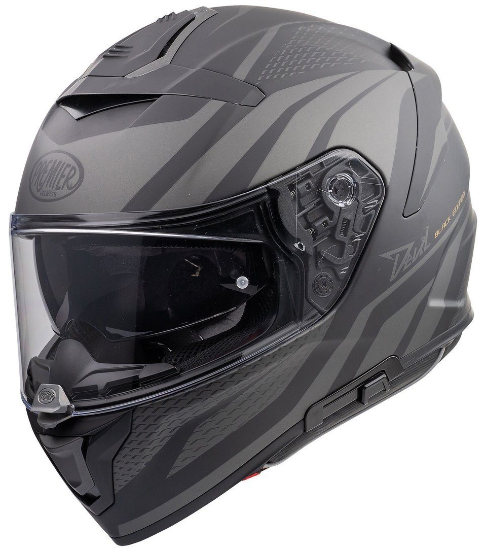 Premier Motorradhelm Devil PR 9 BE BM Helm, vorbereitet für Kommunikationssystem,integriertes Sonnenvisier