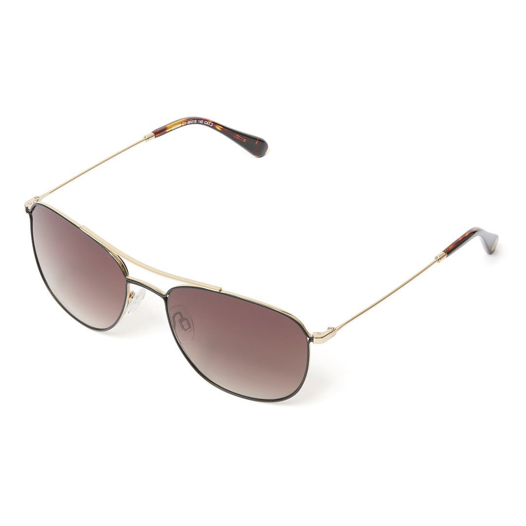 Bonizetti Sonnenbrille Damen Sonnenbrille HOUSTON (130 mm, gold / schwarz, 1-St) Bruchsichere Nylon Gläser
