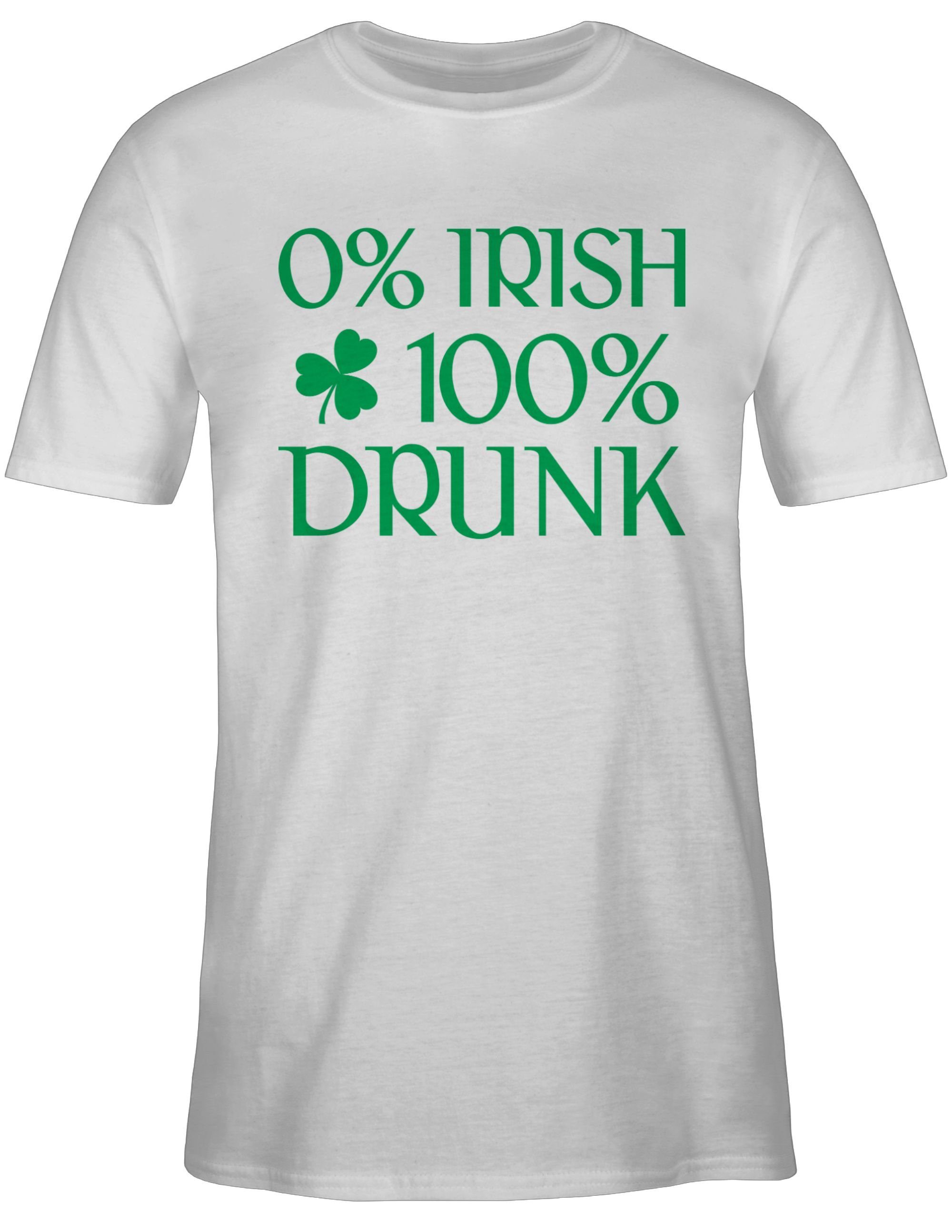 Shirtracer T-Shirt 0% Irish 100% Drunk St Patricks Day St. Patricks Day