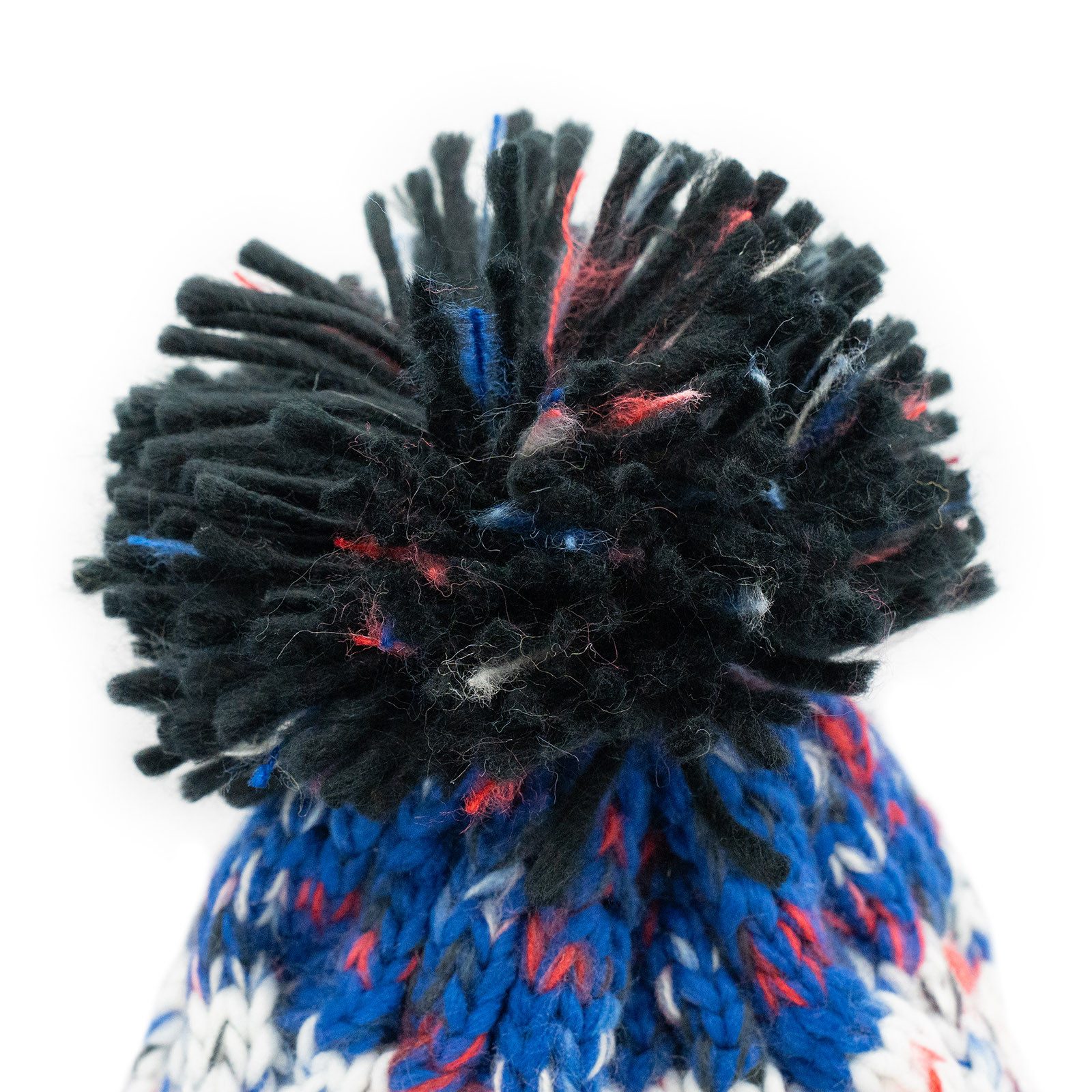 Weber GmbH Bommelmütze Weber Wintermütze mit Bommel Strickmütze Blau Rot Unisex Damen Herren (1-St) Shearling bietet optimale Wärme für Ohren und Stirn