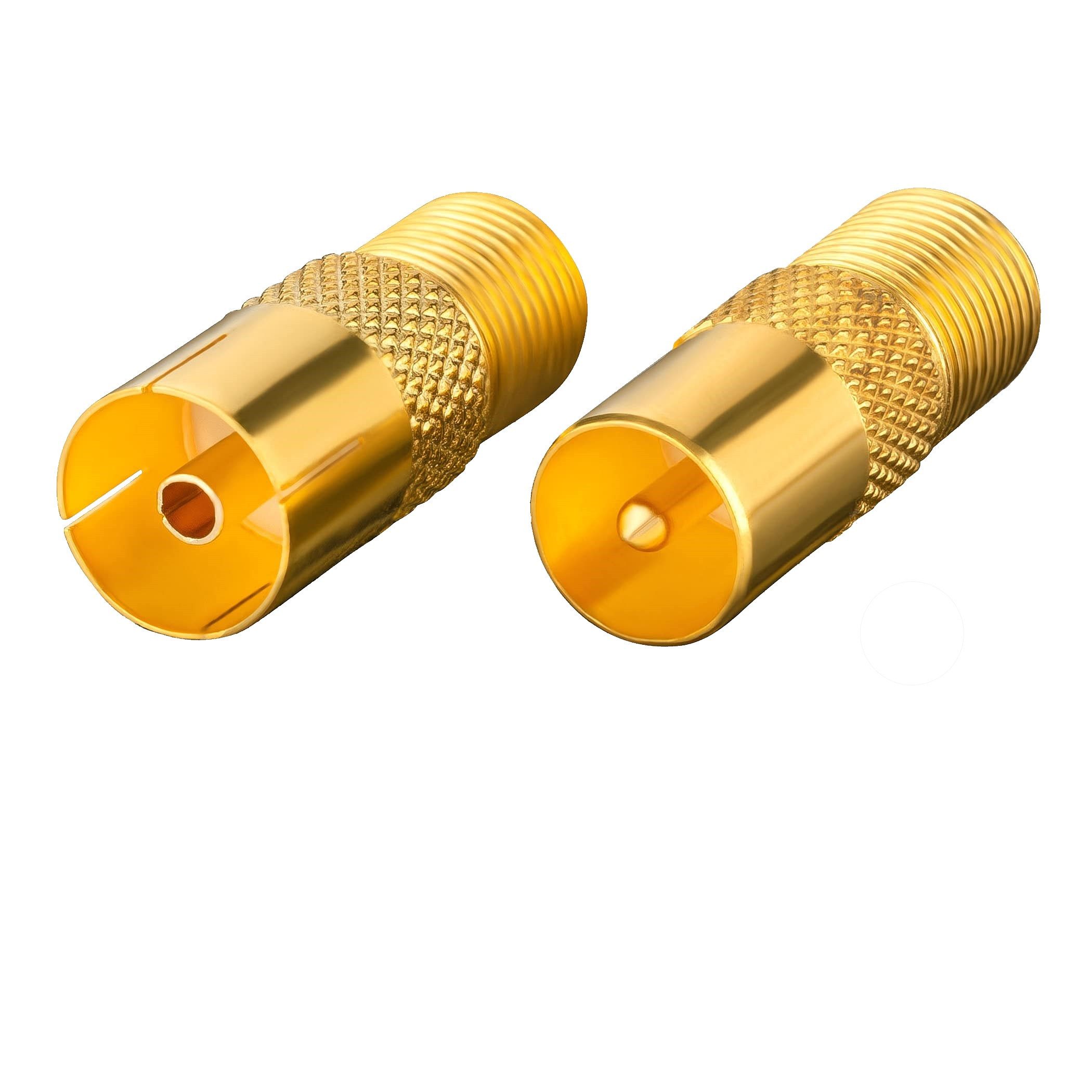 SEBSON SAT Antenne Adapter Set, F-Buchse auf Koax Stecker / Koax Buchse (IEC) TV-Adapter