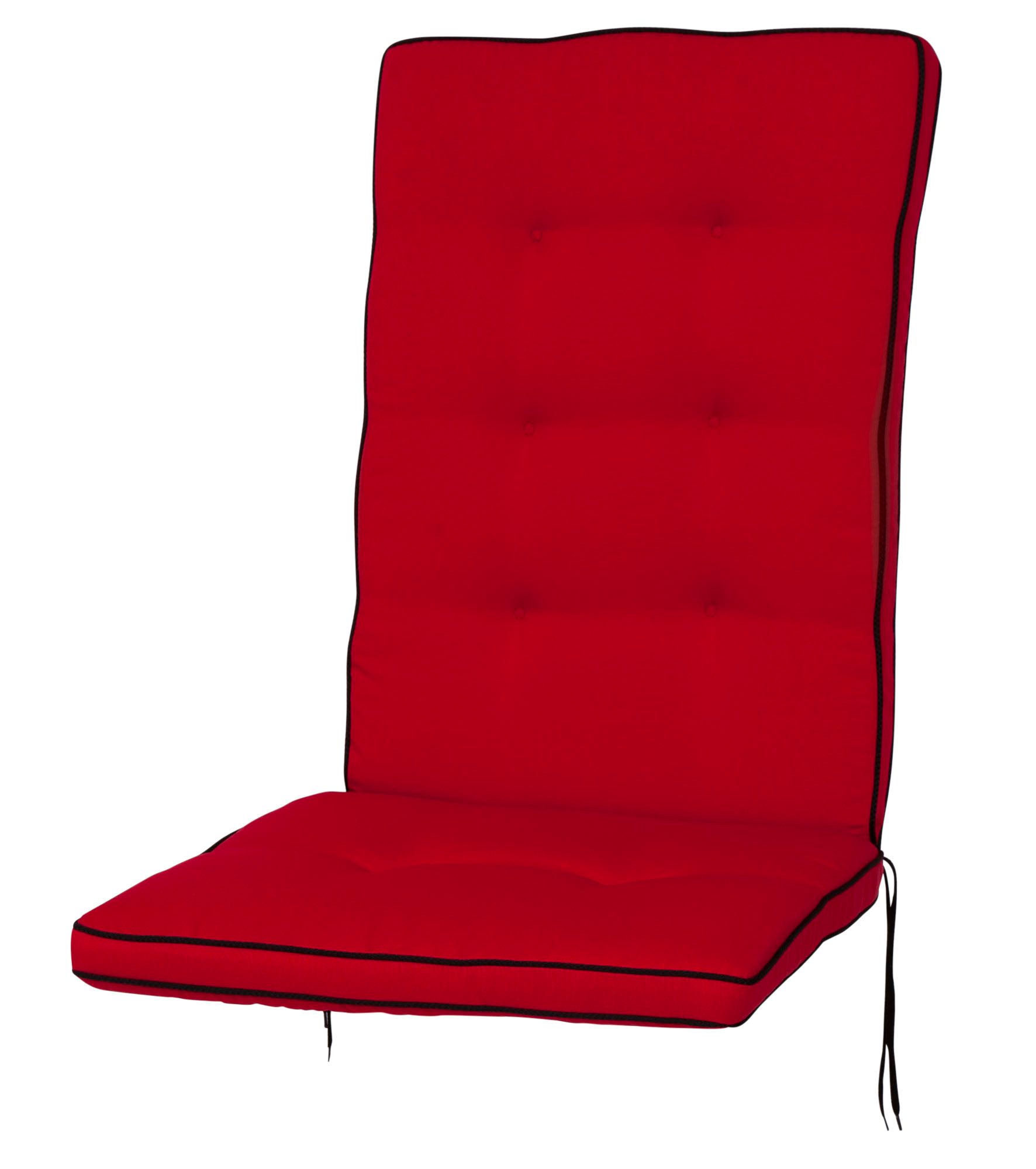 KETTtex Hochlehnerauflage für Royal Garden MWH Hochlehner Excelsior 2180 rot KETTtex, (1 St), mit Bindebändern