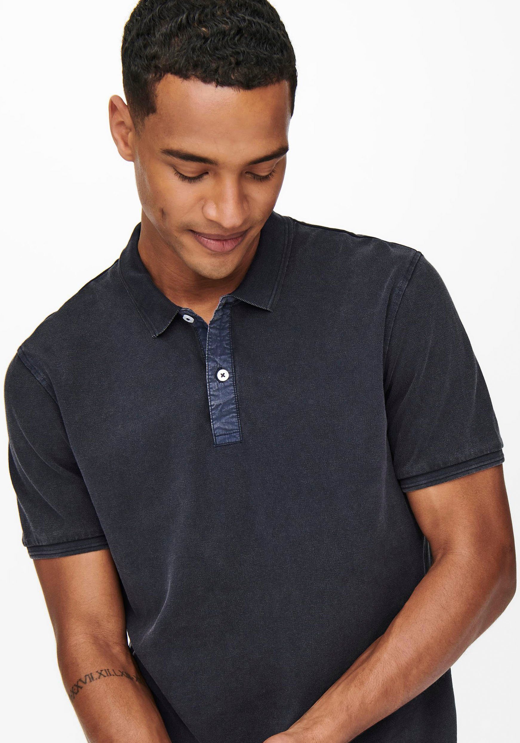 Polo & TRAVIS ONLY navy Poloshirt SONS