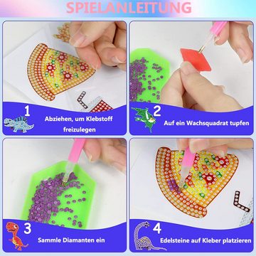 GelldG Bastelperlen 13 Stück Diamond Painting Kinder, 5d Diamant Painting Aufkleber Kits