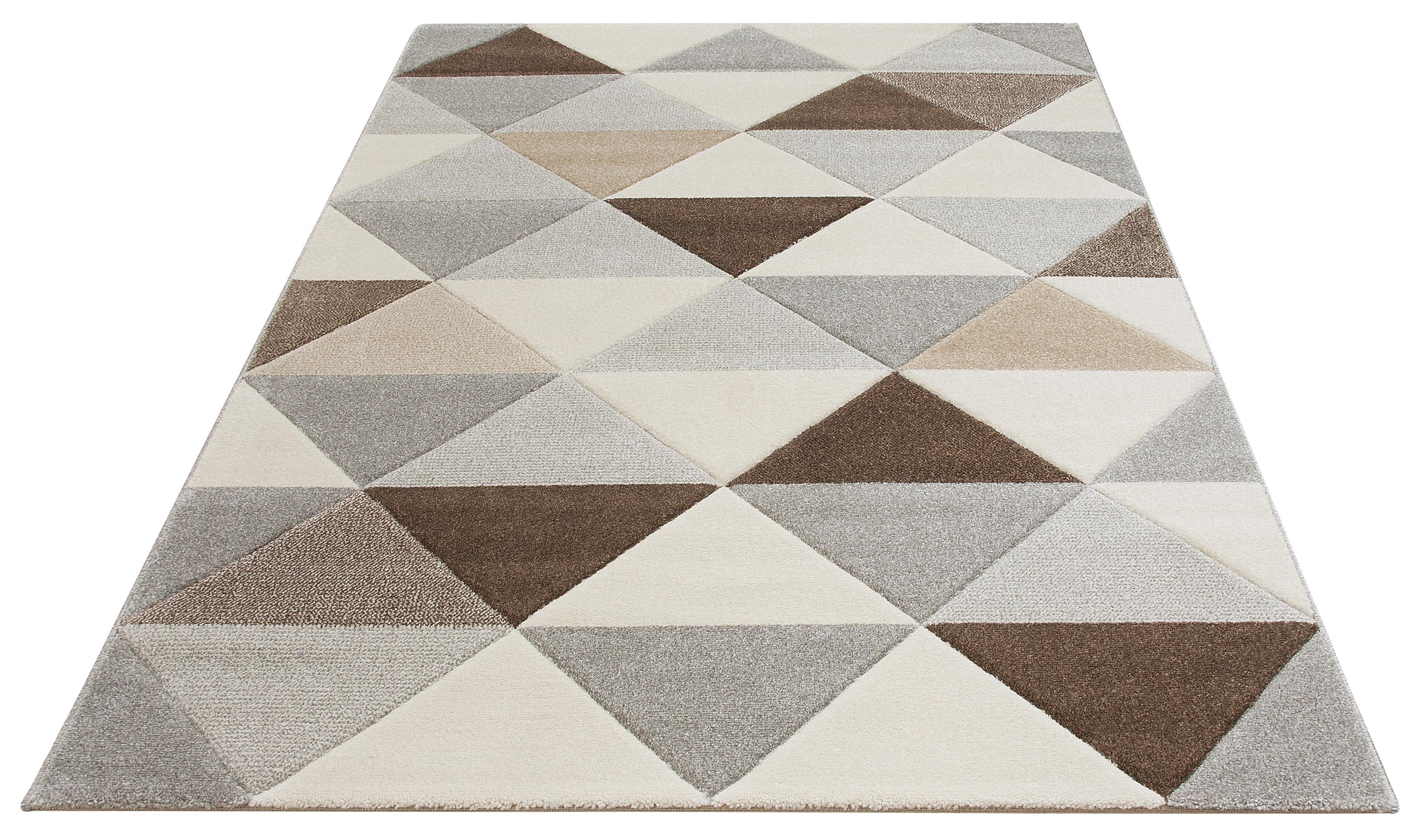 Teppich Berlad, Bruno Banani, rechteckig, Höhe: 13 mm, handgearbeitet, Konturenschnitt, gekettelt