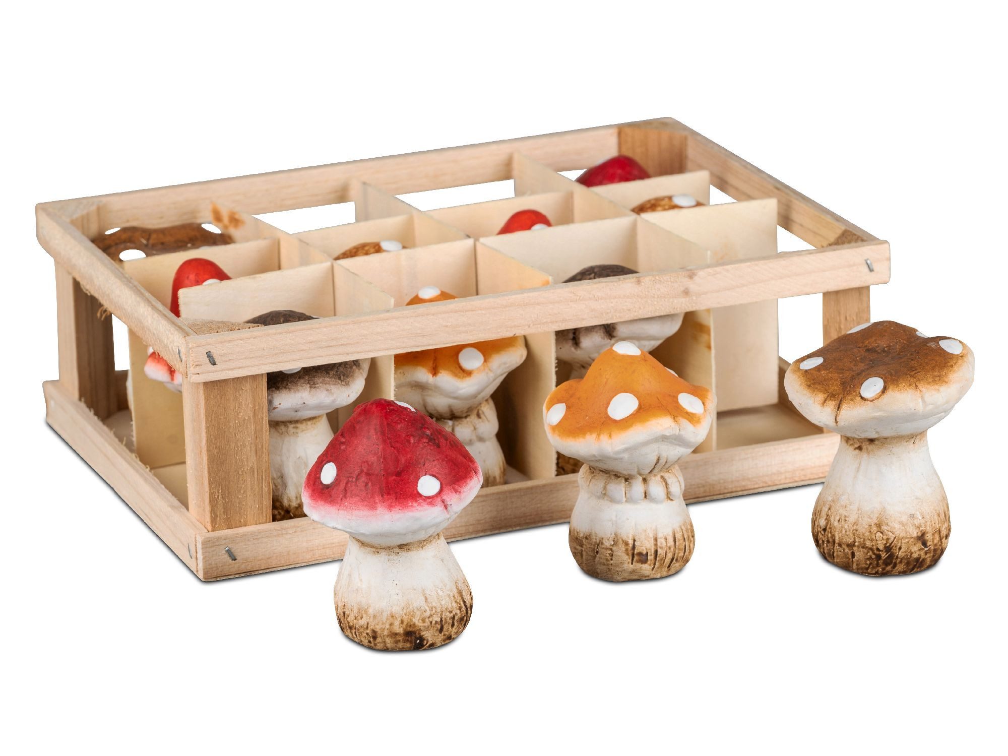 formano Skulptur Herbstfarben, Höhe: 7cm, Farbe: Braun, Motiv: Pilz