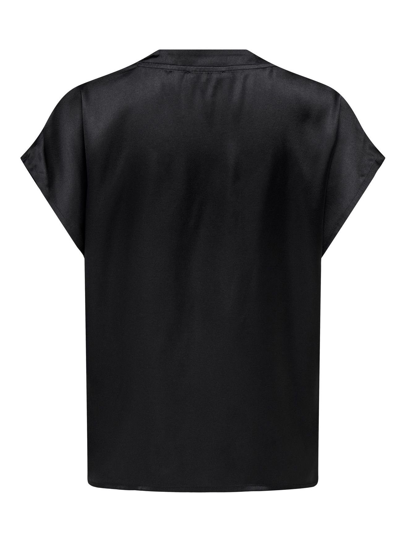 JACQUELINE de YONG T-Shirt Kurzarm Bluse V-Ausschnitt Business T-Shirt  JDYFIFI 5384 in Schwarz-2