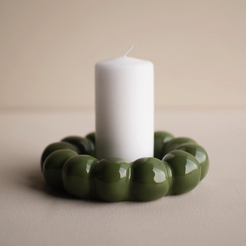 dbkd Dekoobjekt Kerzenteller Bright - shiny green