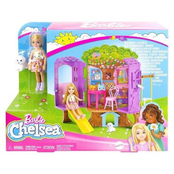 Mattel® Spielwelt Mattel HPL70 - Barbie Chelsea - Baumhaus Spielset inkl. Puppe und Zube