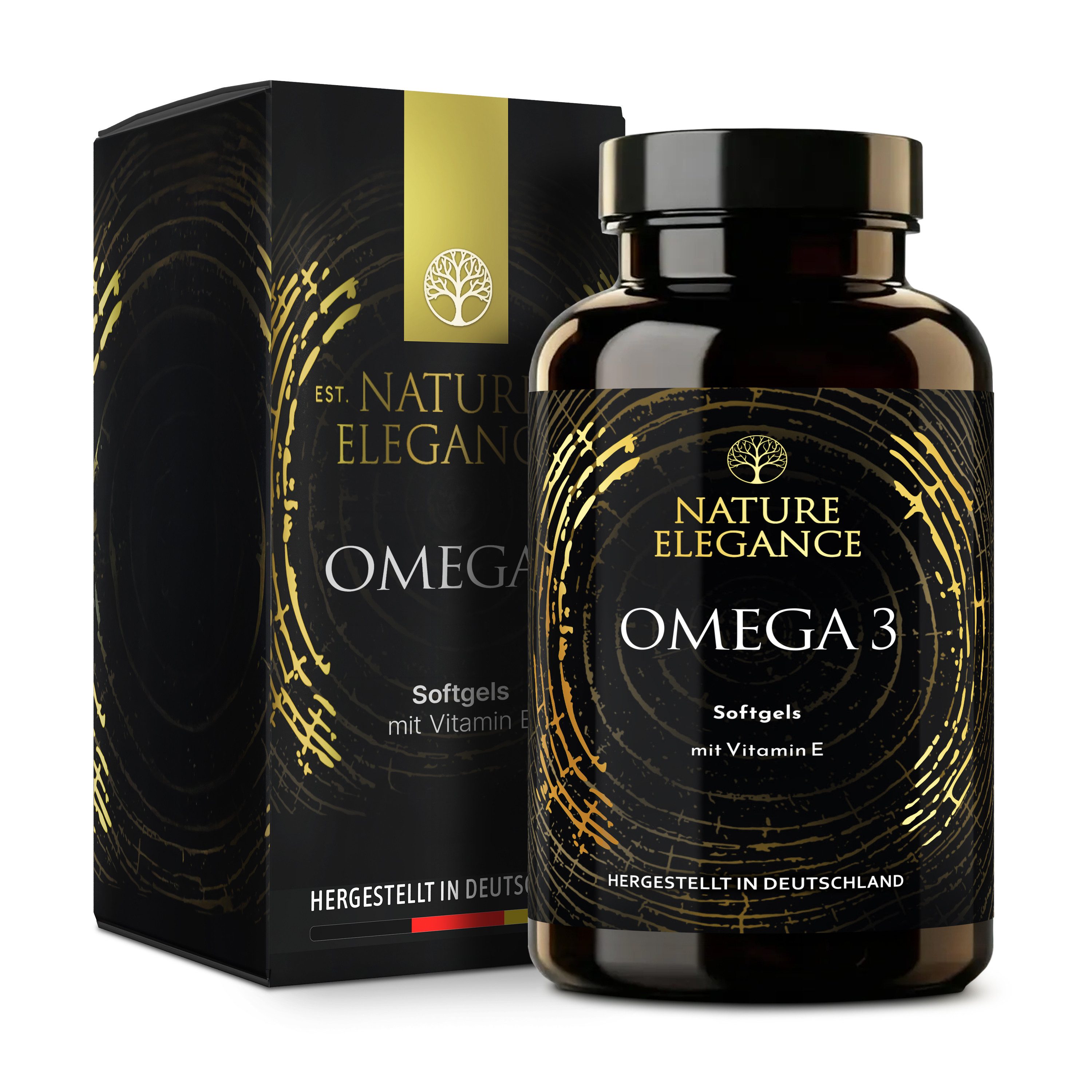 NEOLYMP Omega 3 Kapseln Hochdosiert mit Vitamin E - 120 Softgels mit 2000mg Kapseln, 2000mg Fischöl Kapseln pro Tagesdosis aus nachhaltigem Fischfang