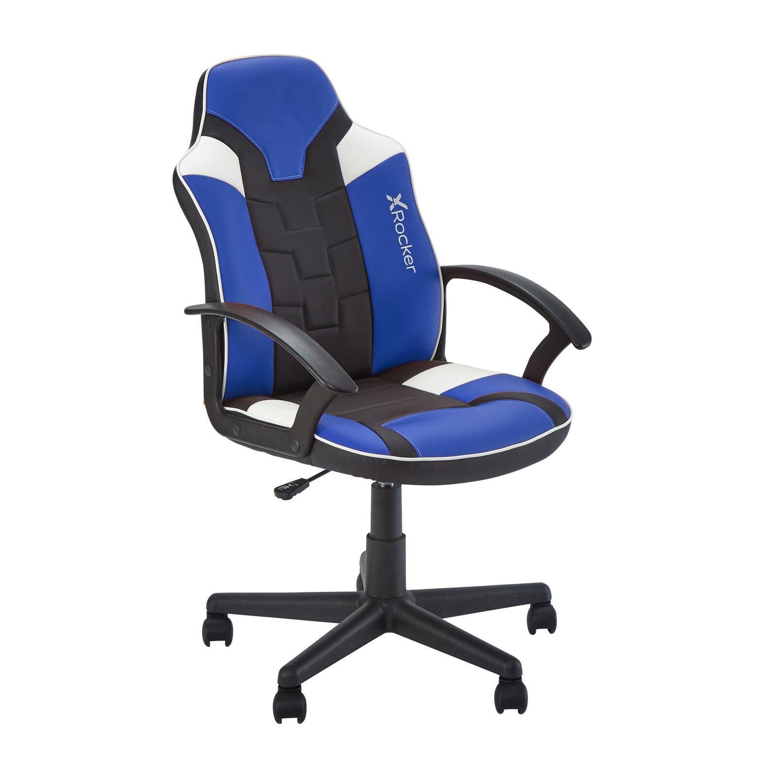 X Rocker Gaming-Stuhl Saturn Gaming-Bürostuhl - blau/schwarz