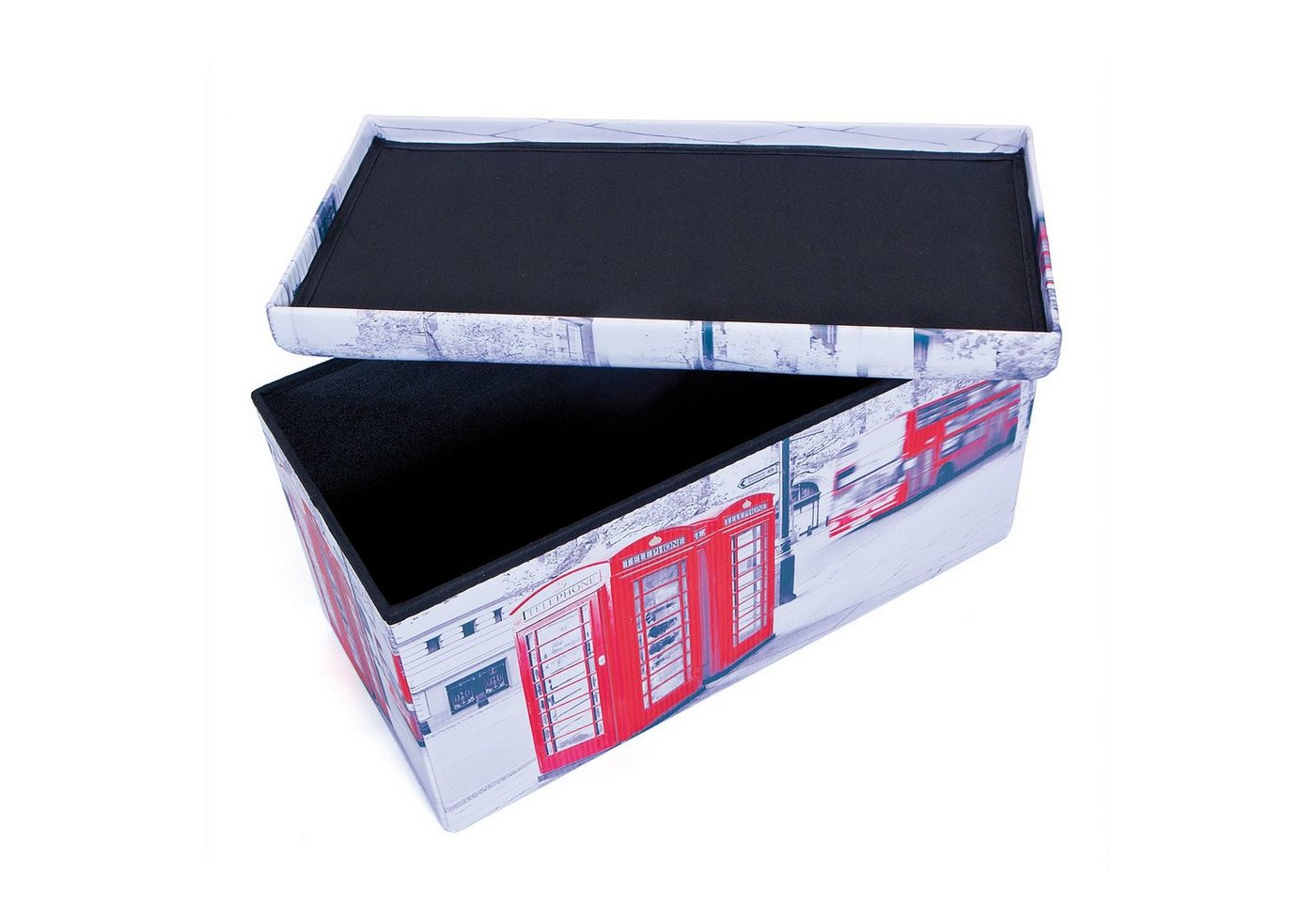 Thumbnail - ebuy24 Aufbewahrungsbox Sanne Aufbewahrungsbox Hocker, faltbar mit Deckel