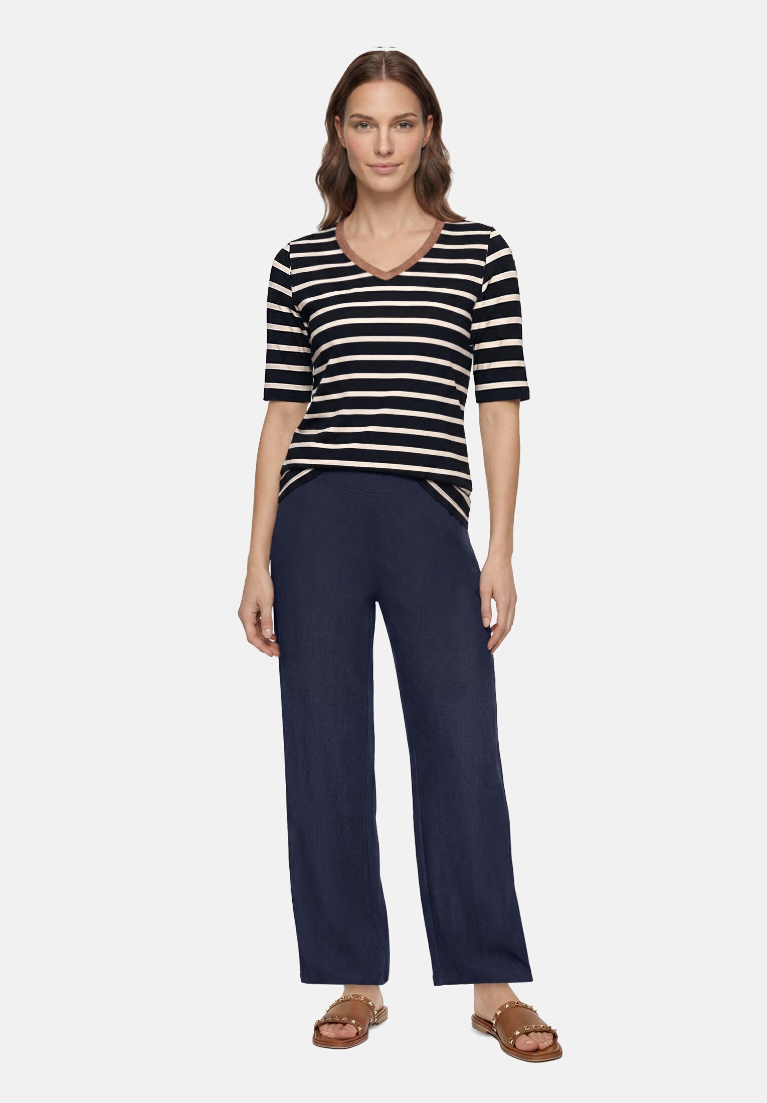 Betty Barclay Kurzarmshirt Damen mit V-Ausschnitt (1-tlg)