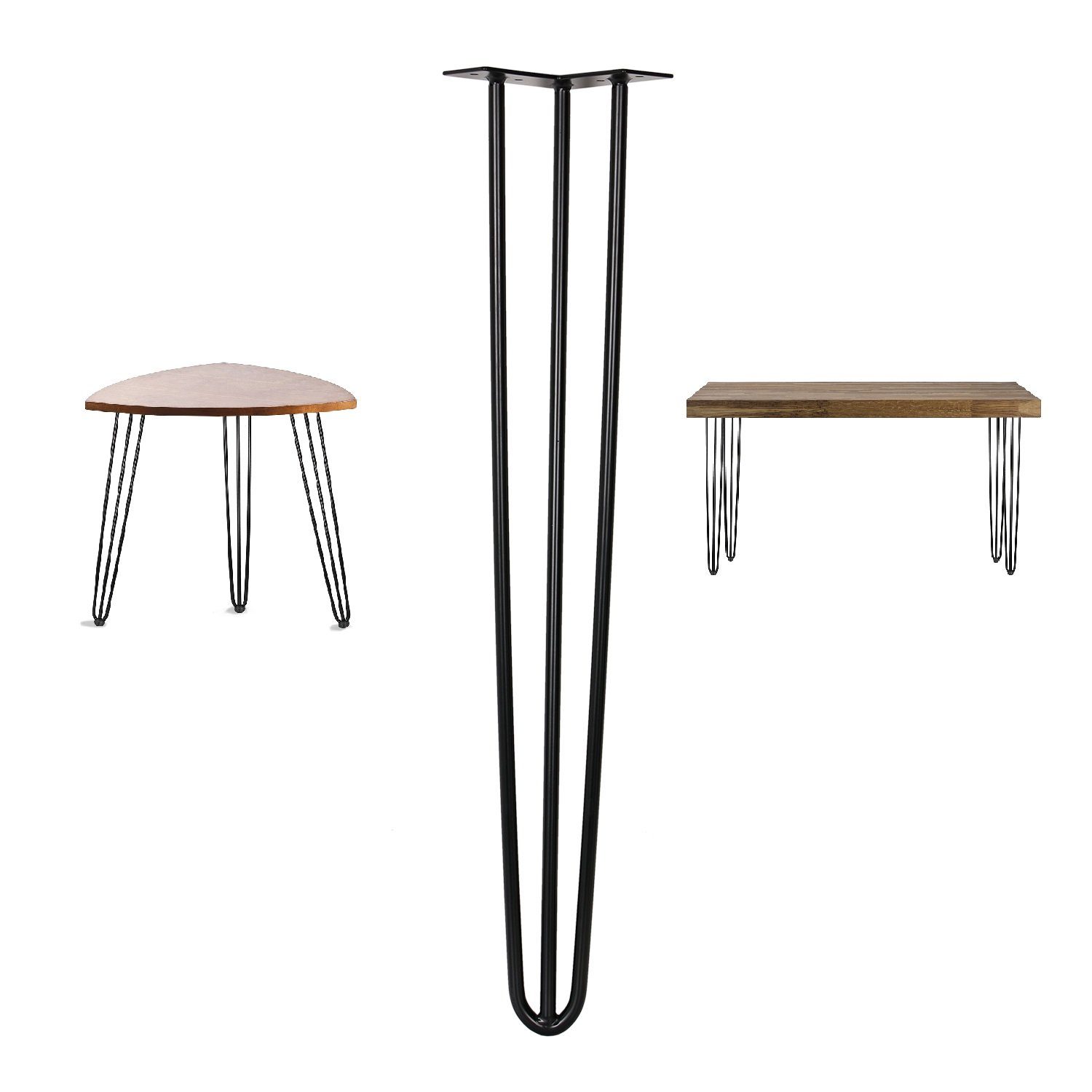 Steelboxx Tischbein Hairpin Legs Haarnadelbeine Tischgestell Tisch Kufe 4er Set Schwarz, Lieferumfang: 4 x Tischbeine, 4 x Bodenschoner, Schrauben. Reduzierter Preis € 33,90. Unverbindliche Preisempfehlung € 74,90