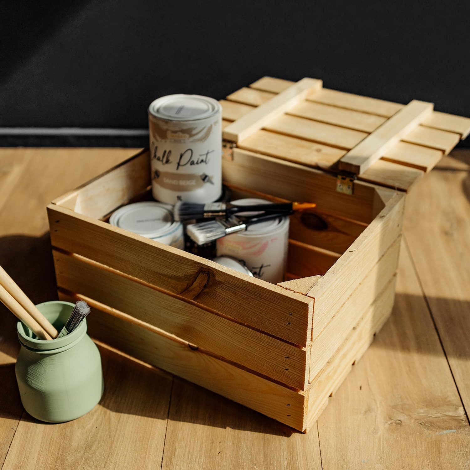 Creative Deco Aufbewahrungsbox Holztruhe Holzkiste mit günstig online kaufen