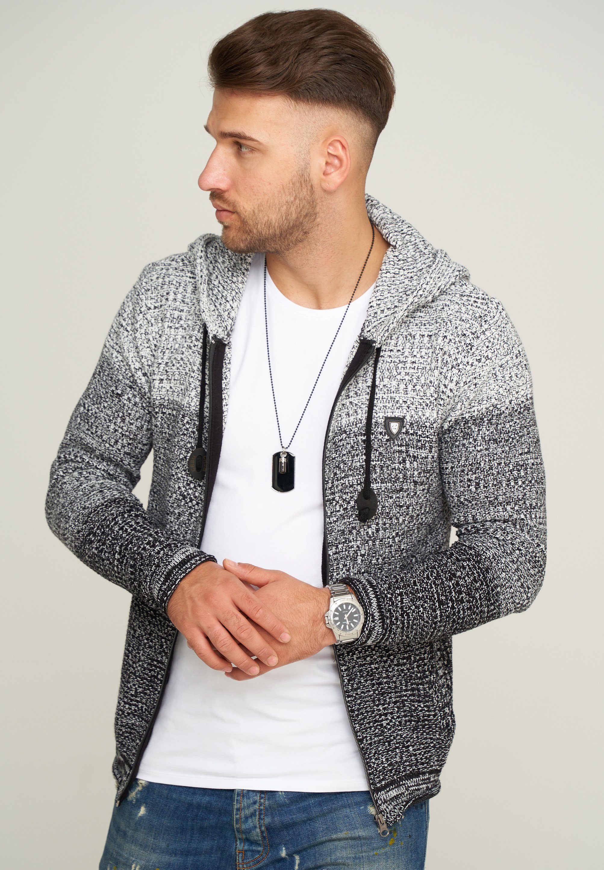 CARISMA Strickjacke CRBURSA Grobstrick mit Kapuze