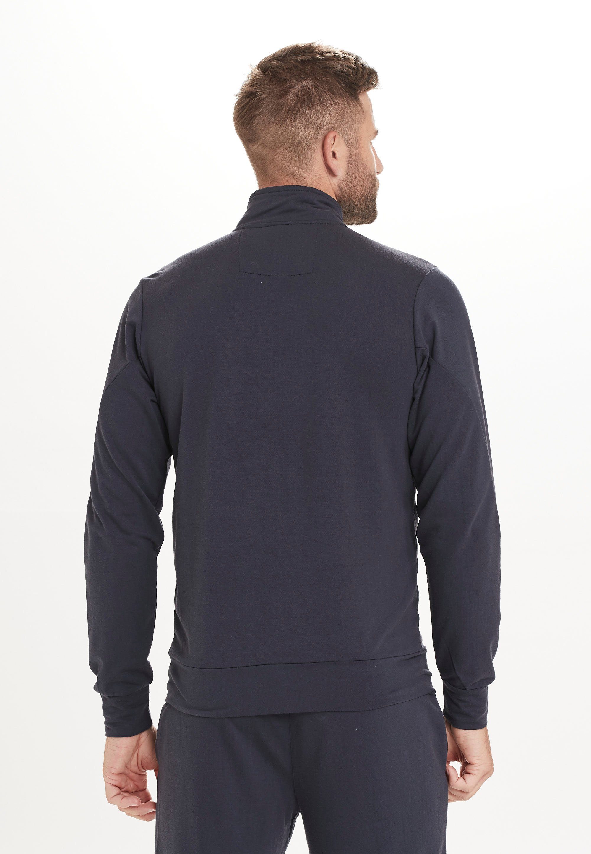 Seitentaschen dunkelblau Loweer Sweatshirt praktischen ENDURANCE mit