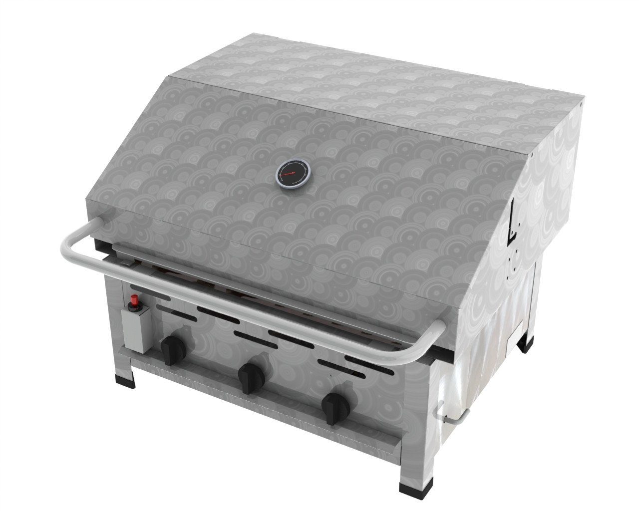 ChattenGlut Gasgrill ChattenGlut Gastrobräter 13,5kW mit Rost und Pfanne, BxTxH: 650x530x270 cm