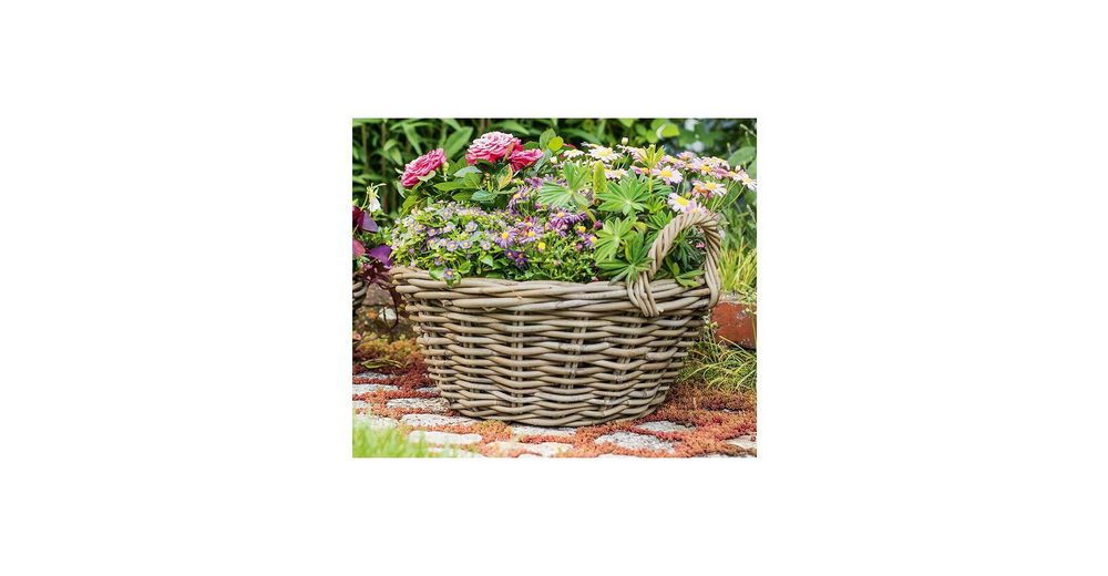 Hometrends24.de Übertopf »Pflanzkorb Rattan Korb Pflanzer Blumentopf