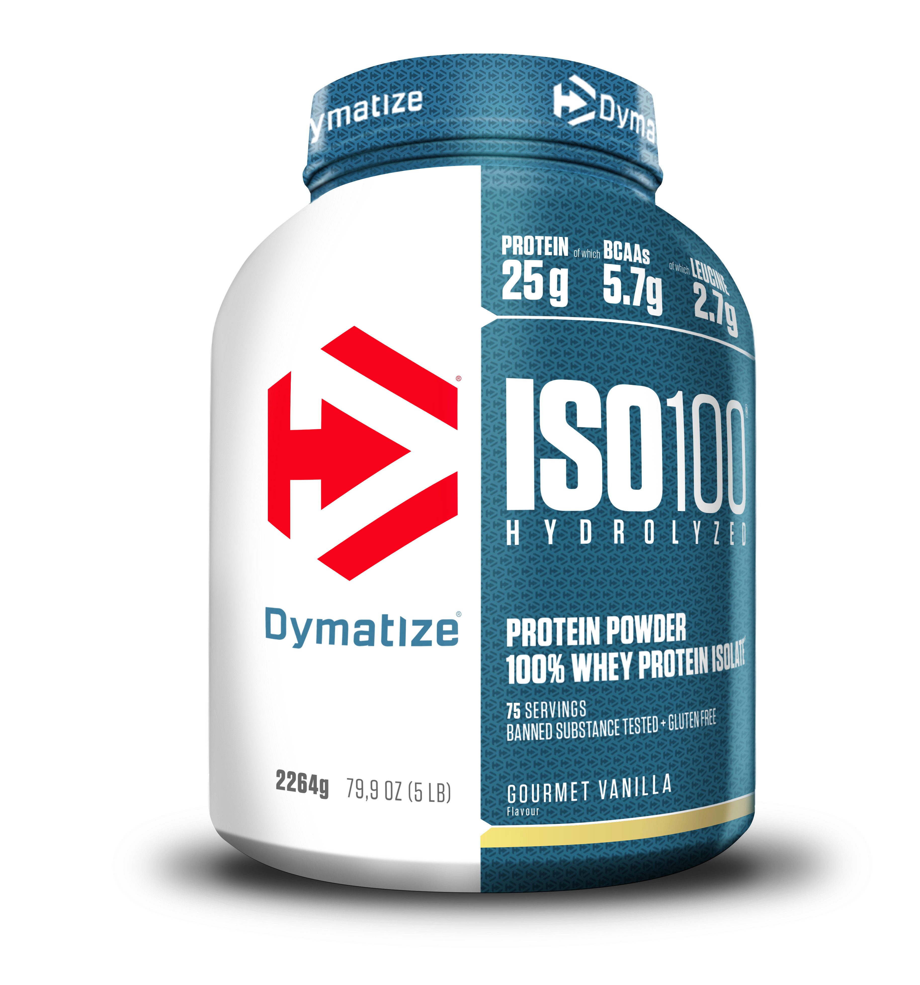 Dymatize Whey Protein Pulver Shake Eiweiß ISO 100 Gourmet Vanilla 2264 g Pulver, 1 er Dose à 1 St., 2264 g