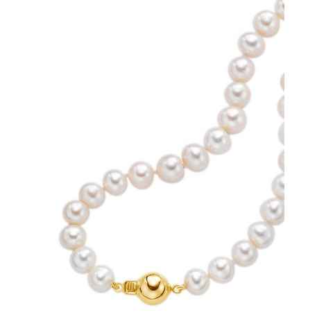 Firetti Perlenkette Schmuck Geschenk Gold 585 Halsschmuck Halskette Perle, mit Süßwasserzuchtperlen