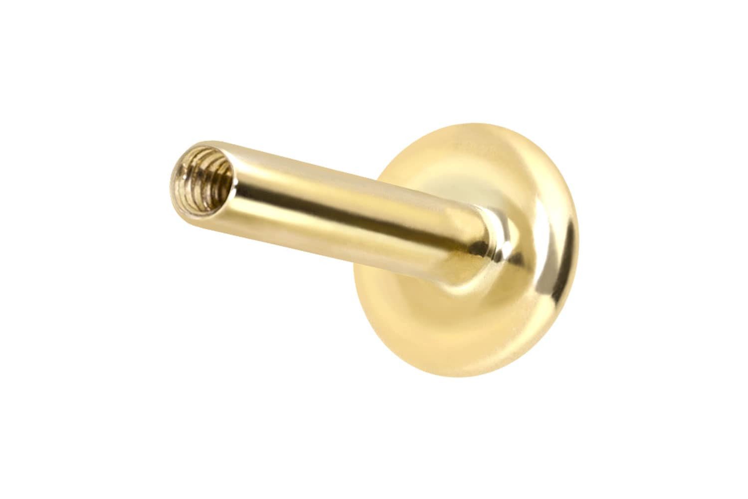 PIERCINGLINE Piercing-Set 14 Karat Gold Labret mit Innengewinde ohne Aufsatz (Labrets, 1-tlg)