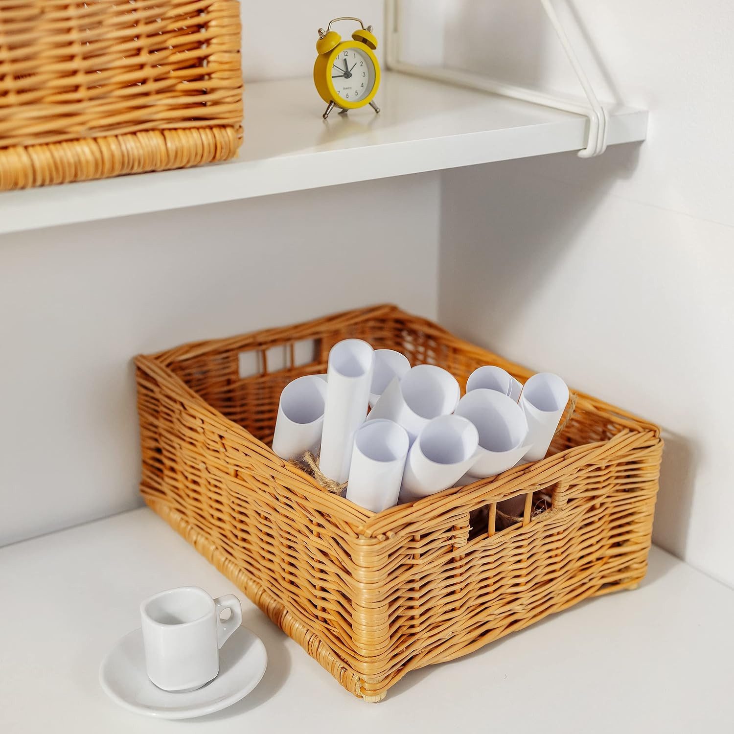 Creative Home Holzkiste Weidenkorb Aufbewahrungskorb, Handgeflochten, günstig online kaufen