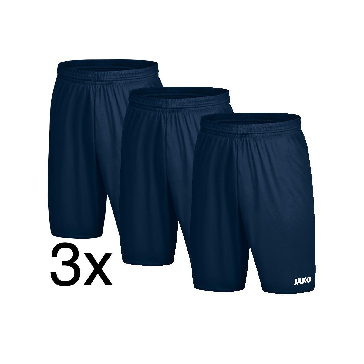 Jako Sweatbermudas Sporthose Manchester Fussball Short (Pack, 3 er Stück)