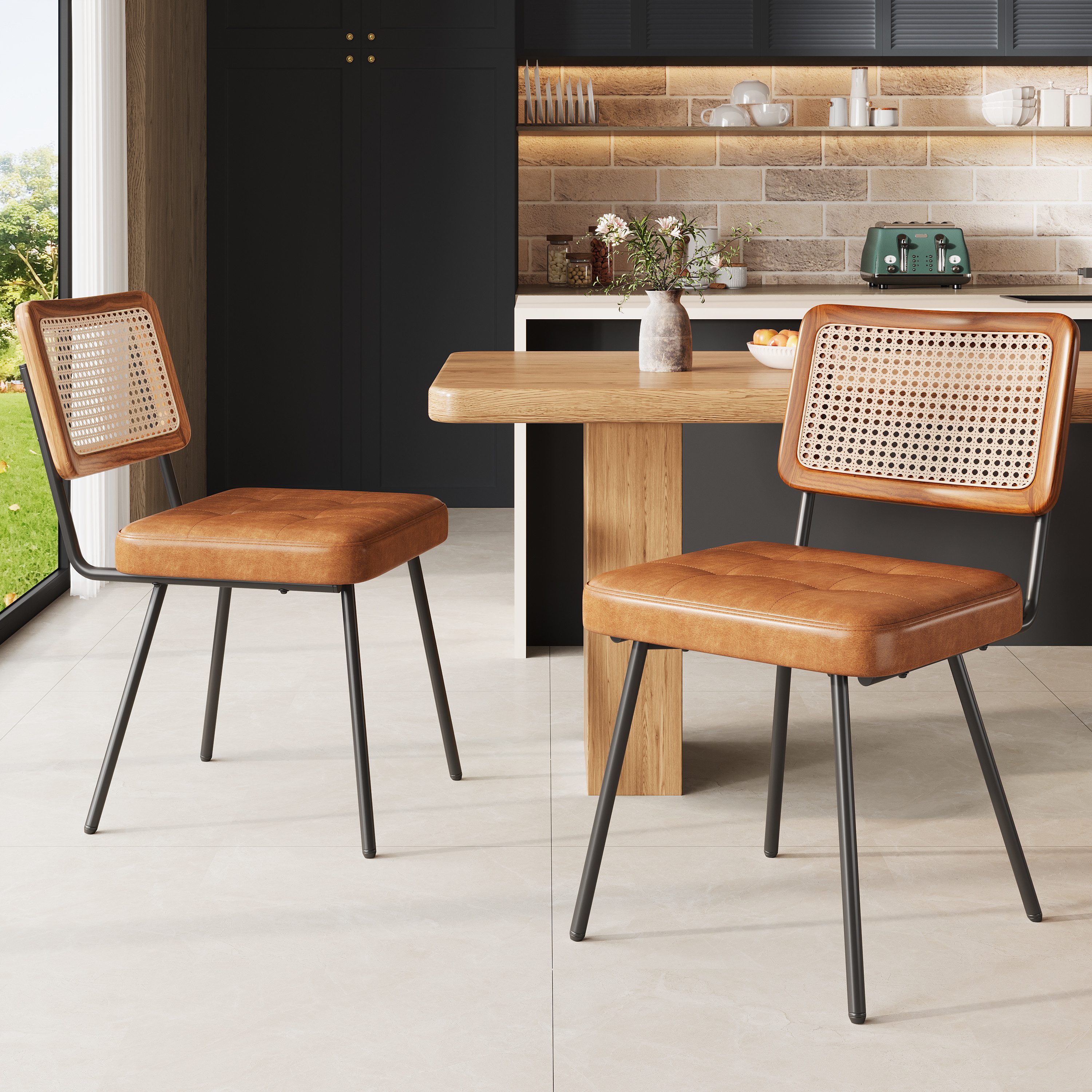Ulife Esszimmerstuhl Rattan-Loungesessel, Schminkstuhl, Leichter Luxusstuhl günstig online kaufen