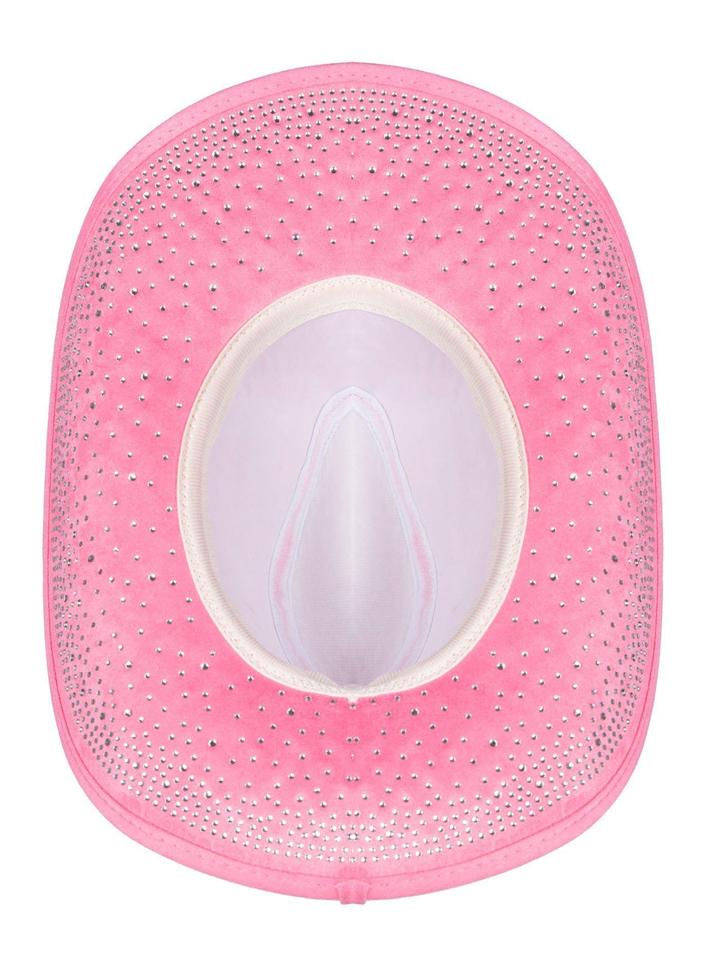 Metamorph Cowboy-Kostüm Cowboyhut mit Glitzersteinen pink, Bling-Bling statt Peng-Peng: Partyhut im Western-Style