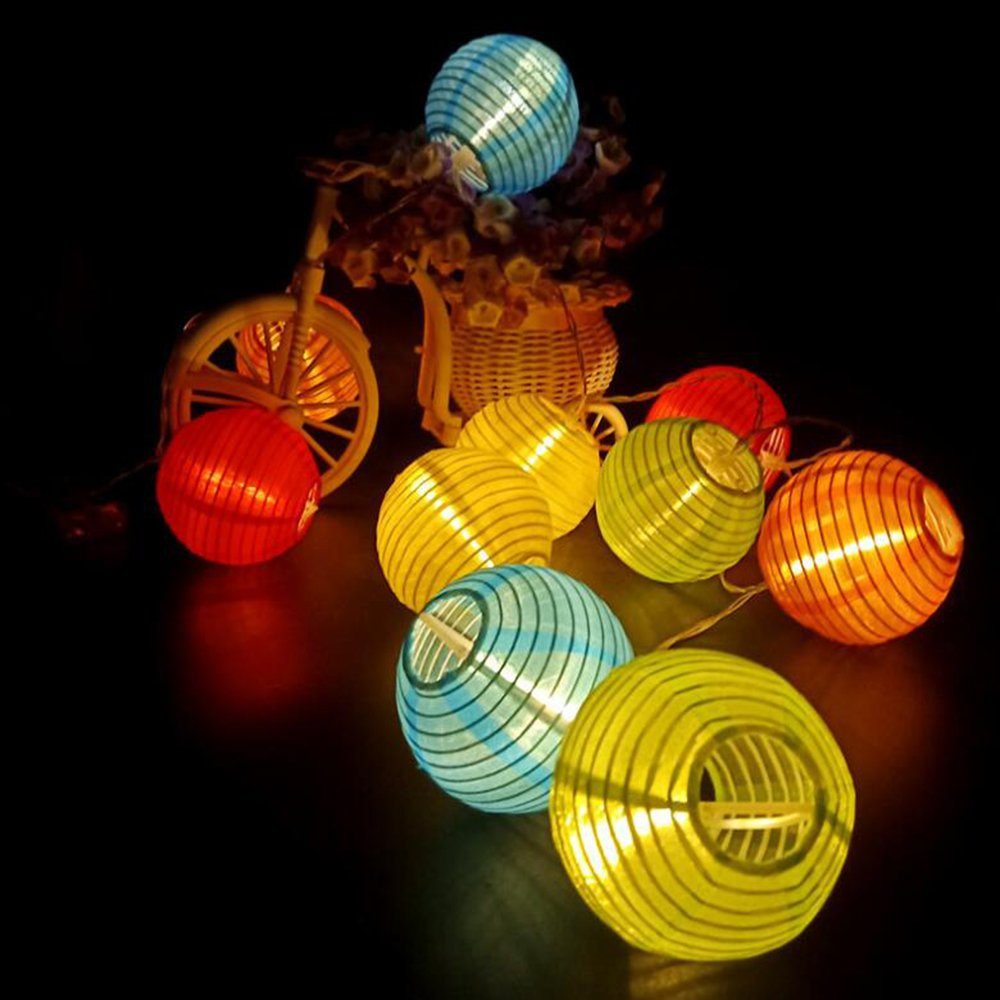 FHS Party-Lichterkette XXL Lampions 15 LEDs warmweiß 7 m (18306) ab 38,00 €