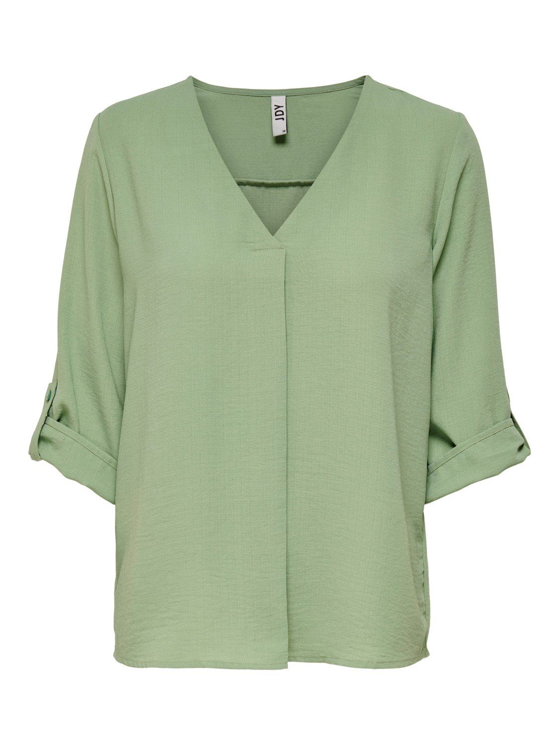 3703 Blusenshirt V-Neck Hemd Bluse (1-tlg) JACQUELINE in JDYDIVYA Shirt YONG Design Freizeit de TOP Hellgrün