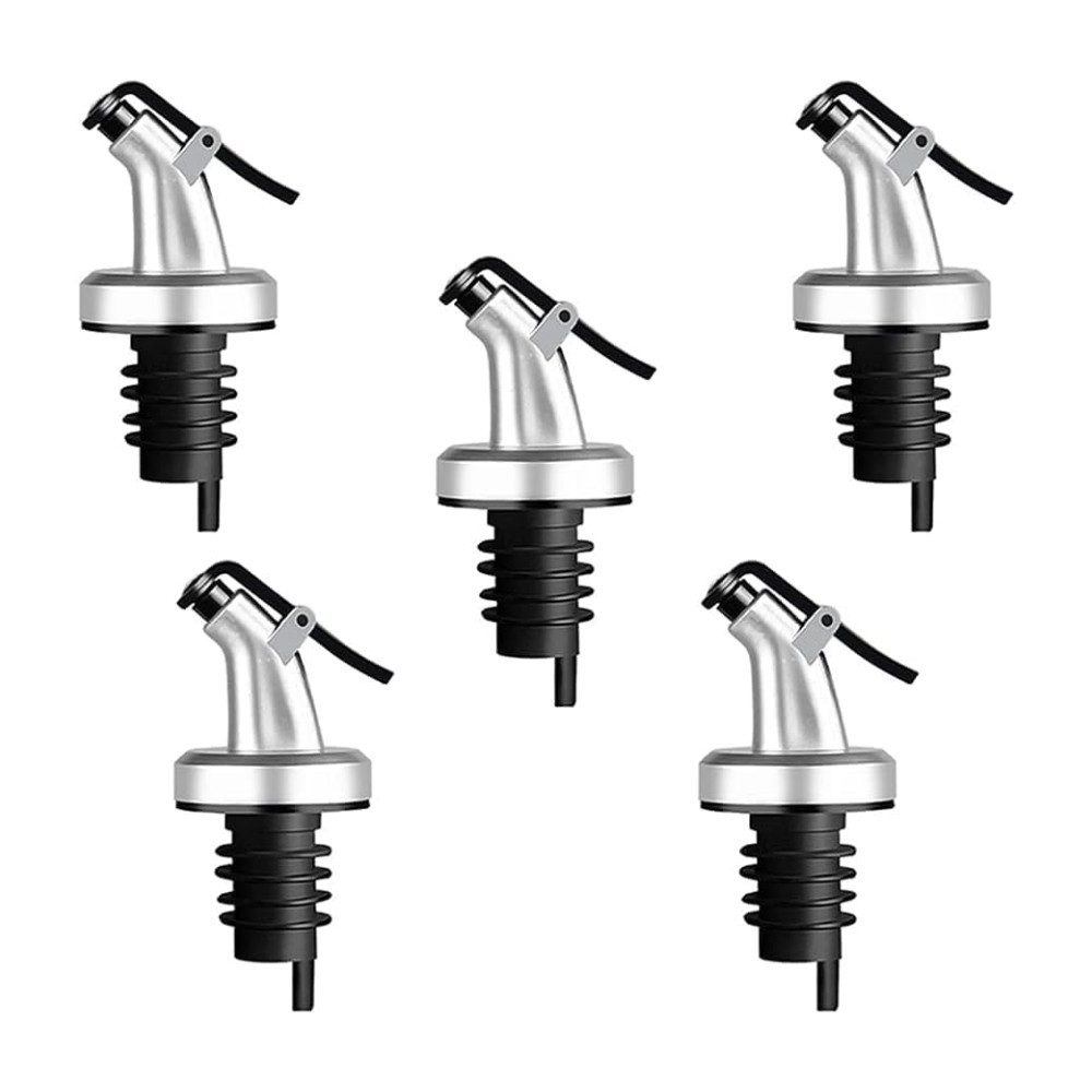 Layba Flaschenausgießer Essig und Öl Ausgießer für Flaschen mit Verschlusskappe, Set, 5-St., 5 Flaschen Ausgießer