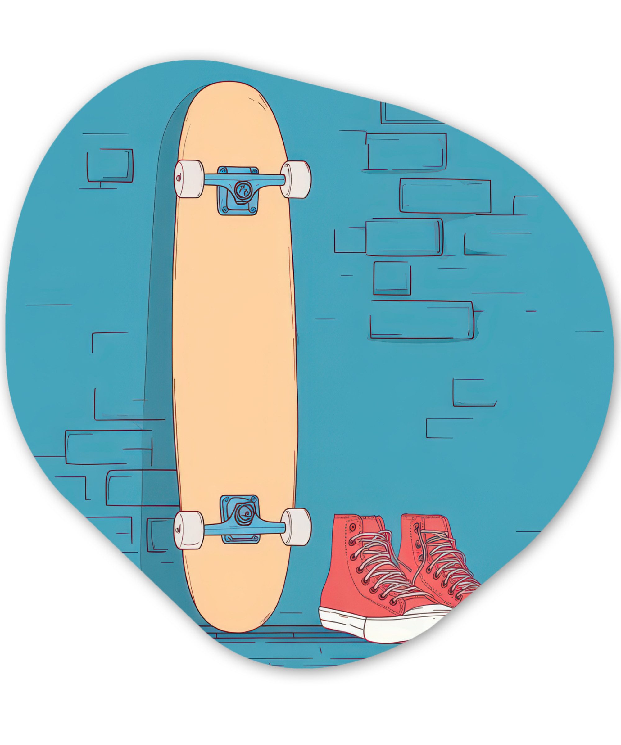 Skateboard – Turnschuhe