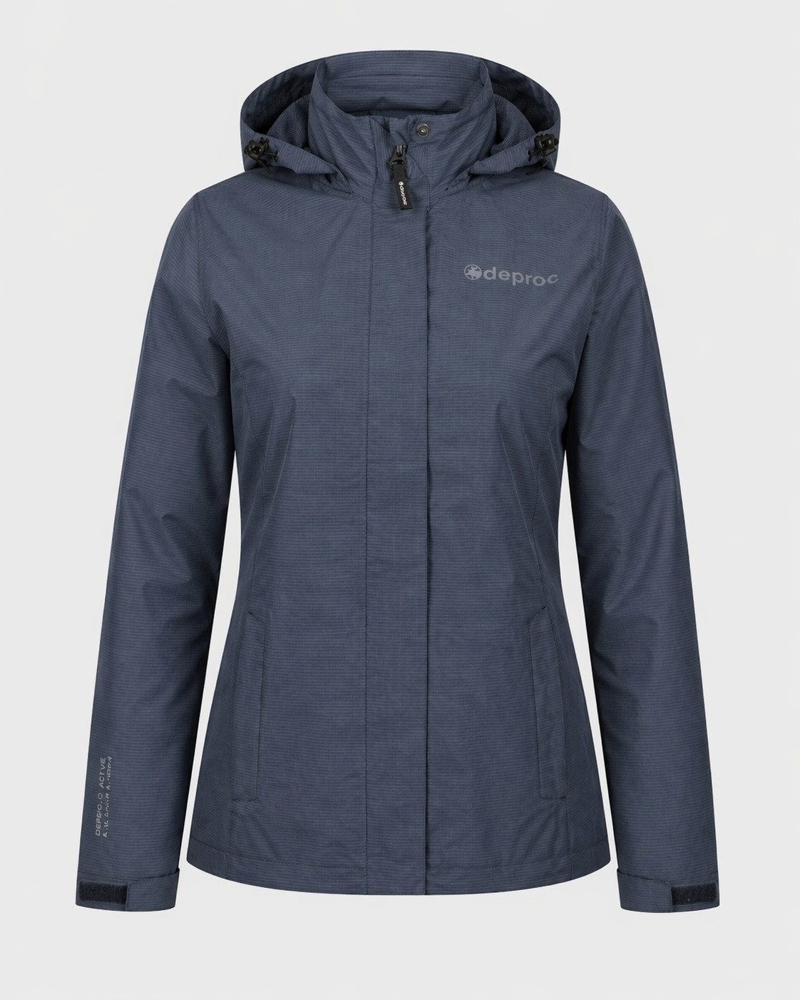 DEPROC Active Outdoorjacke LAVAL WOMEN Funktionsjacke, Wanderjacke, Regenjacke abnehmbare Kapuze