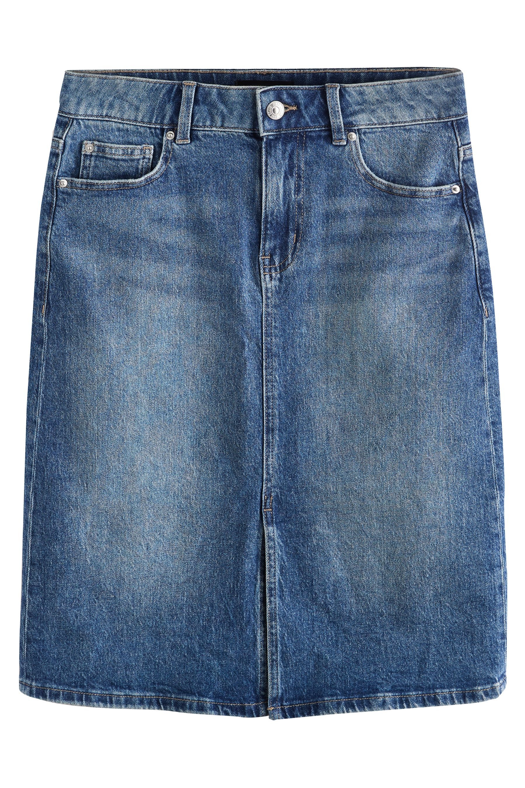 Next Jeansrock Knielanger Jeanssrock (1-tlg)