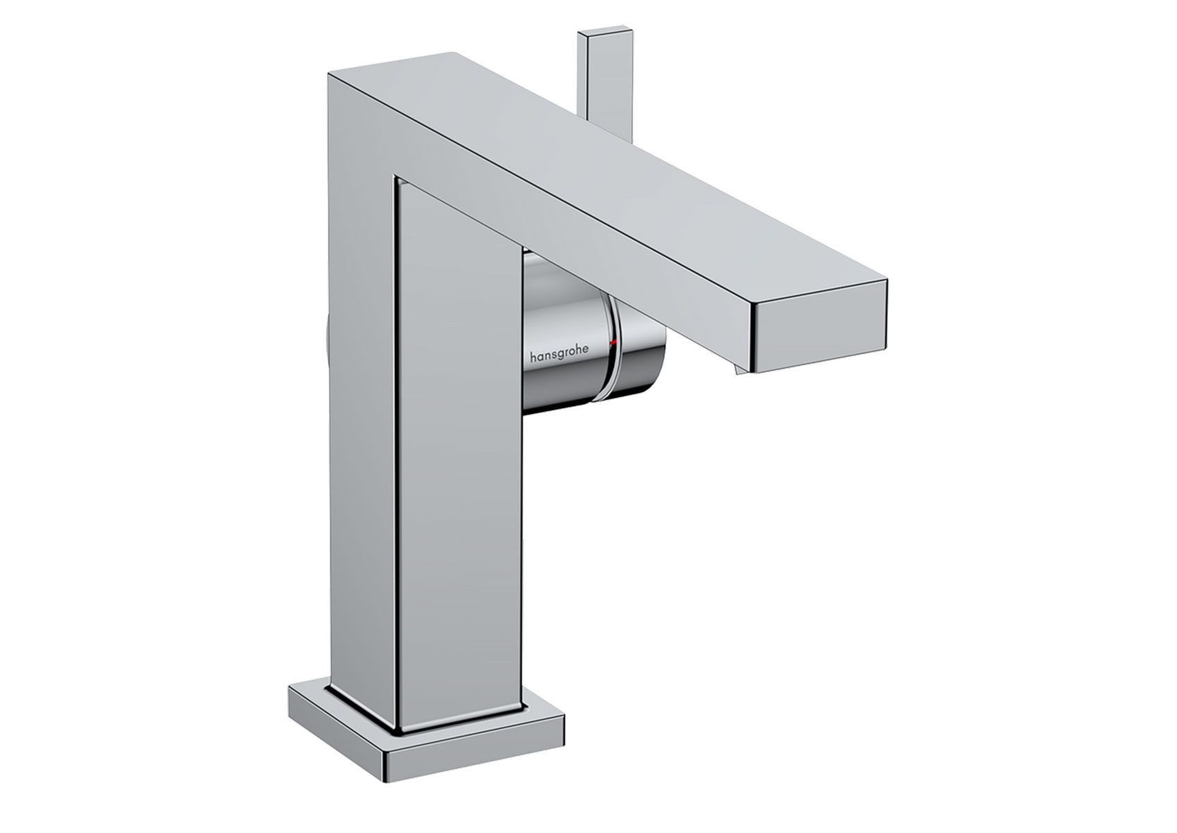 hansgrohe Waschtischarmatur Tecturis E 110 Einhebelmischer mit Zugstangen-Ablaufgarnitur, Chrom (seitlicher Pingriff, Normalstrahl, Keramikmischsystem, DN15, Waschbeckenarmatur) EcoSmart Verbrauch max. 4 l/min, Durchlauferhitzer geeignet