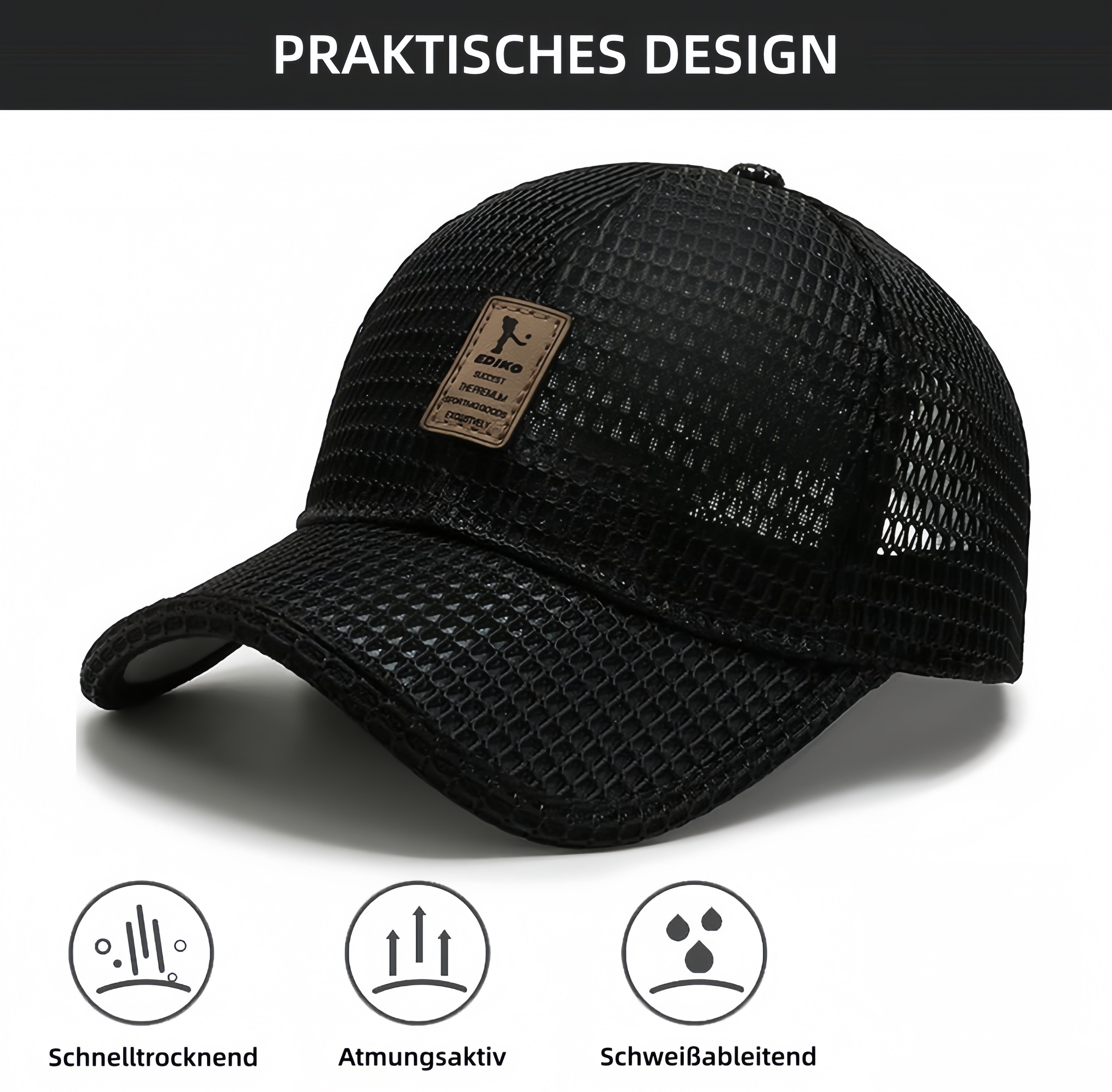 FOUORTUNATE-BEE Baseball Cap Sommer Baseballkappe für Herren, atmungsaktiv & leicht Freizeit-Dad-Cap für Erwachsene, ideal für Outdoor-Aktivitäten