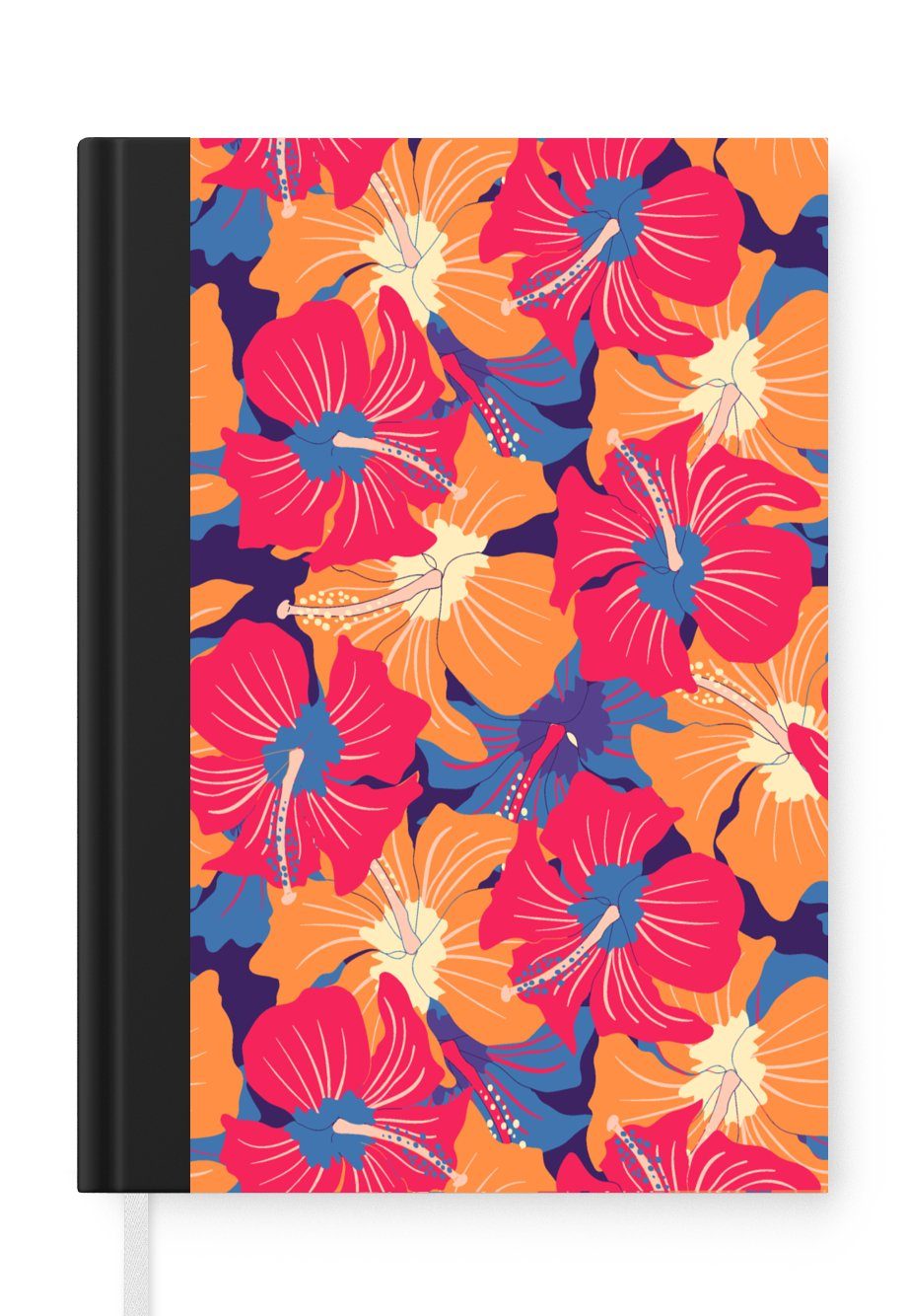 MuchoWow Notizbuch Sommer - Blumen - Hawaii - Muster, Journal, Merkzettel, Tagebuch, Notizheft, A5, 98 Seiten, Haushaltsbuch