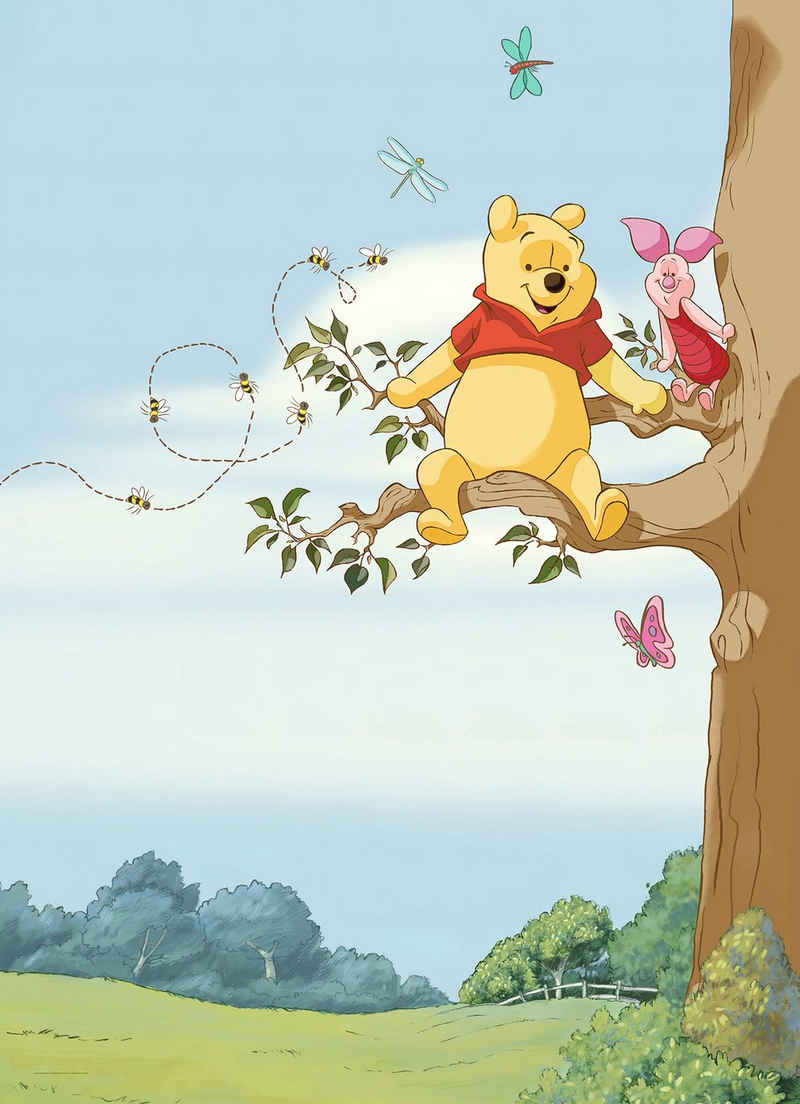 Komar Fototapete »Winnie Pooh Tree«, glatt, bedruckt, Comic, (Packung), ausgezeichnet lichtbeständig